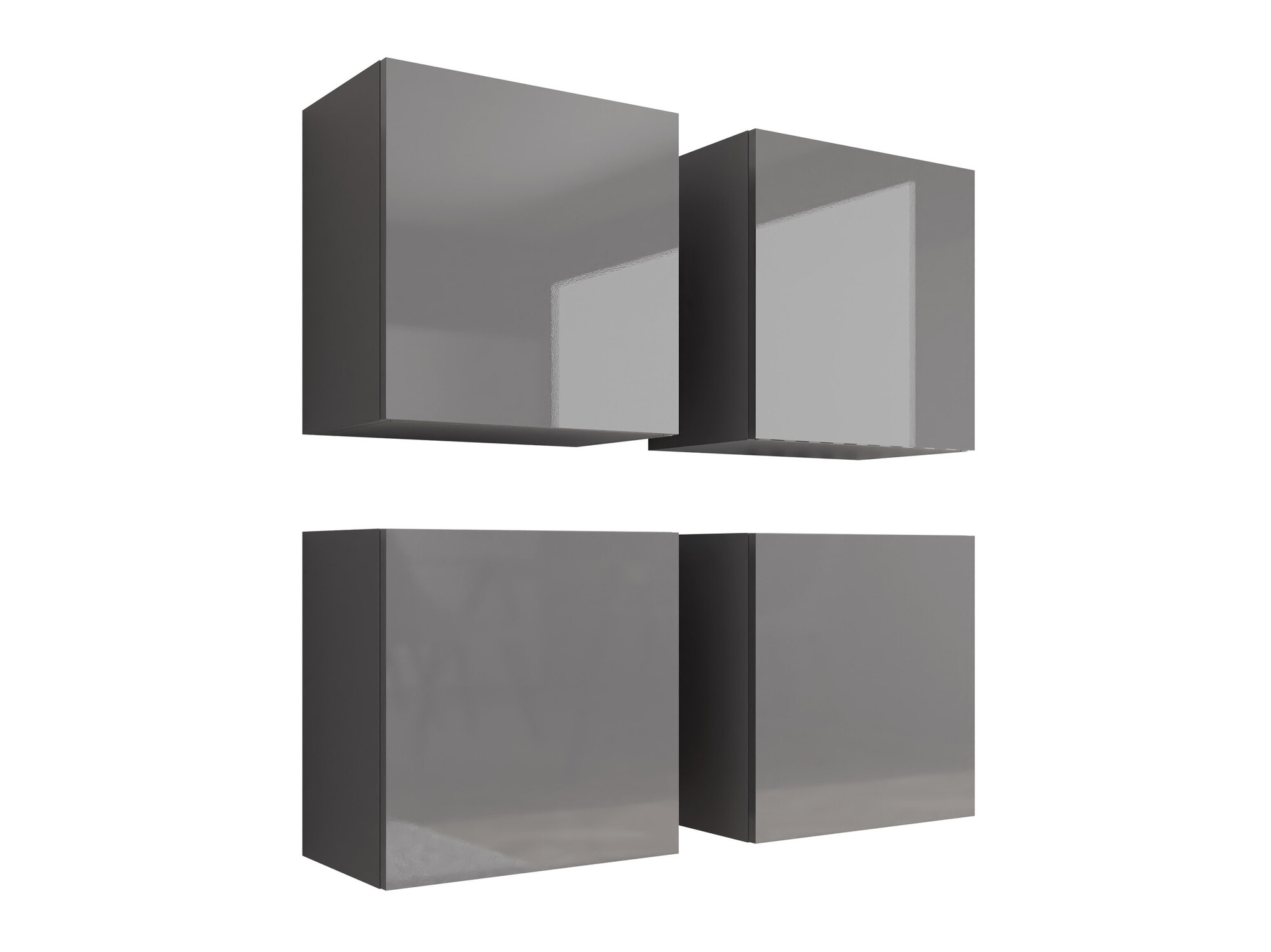 Köögikappide komplekt Venenou 143 (Hall + Läikiv hall)