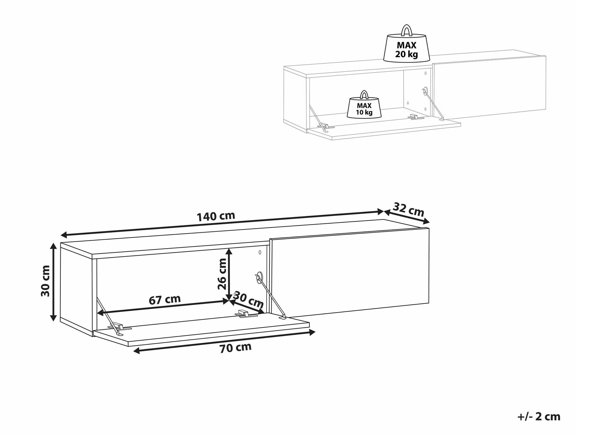 TV-alus Berwyn 2663 (Valge)