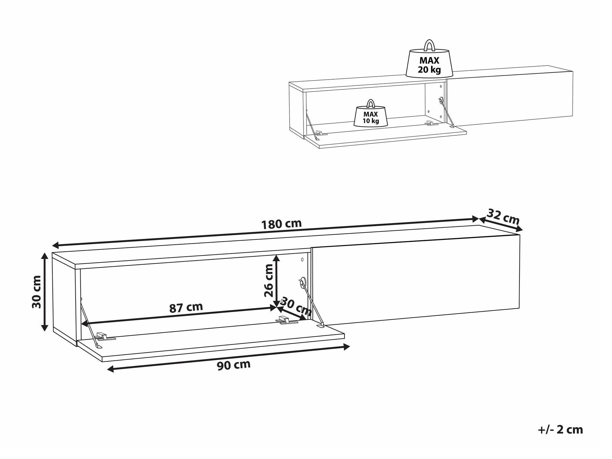 TV-alus Berwyn 2664 (Pruun)