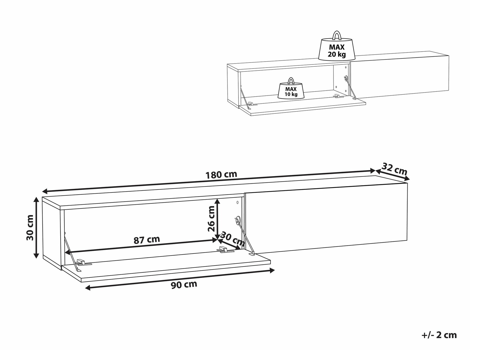 TV-alus Berwyn 2664 (Valge)