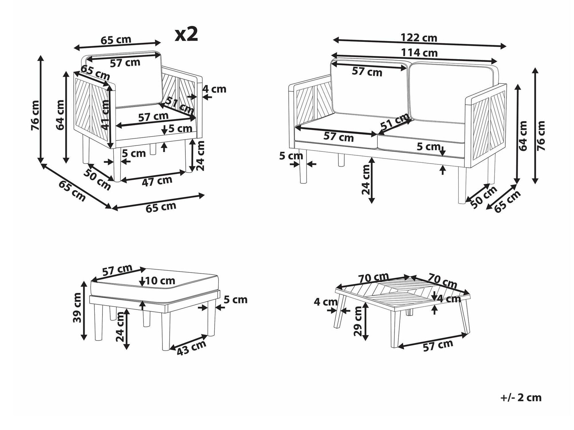 Aiamööblikomplekt Camenou 112