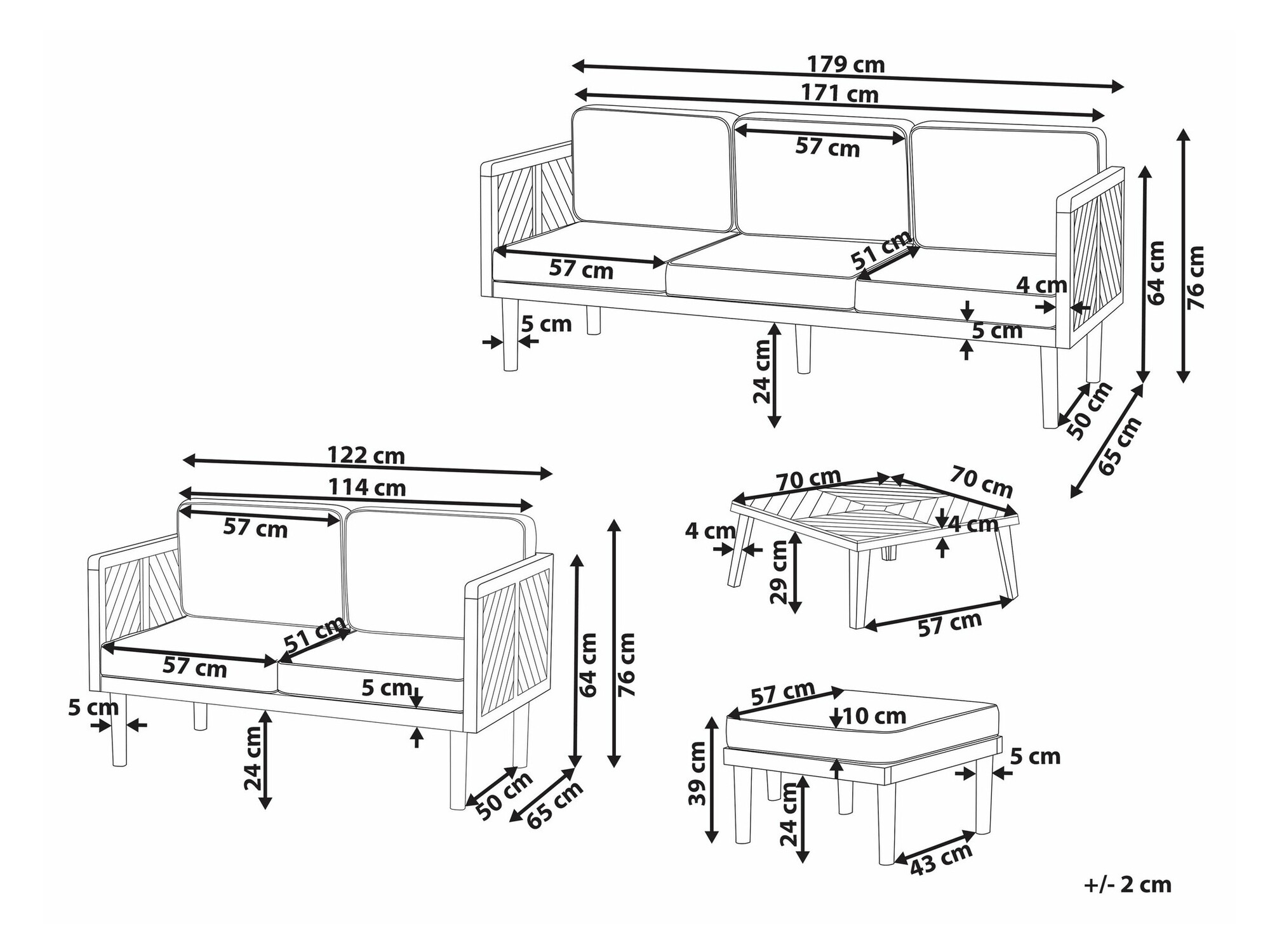 Aiamööblikomplekt Camenou 113
