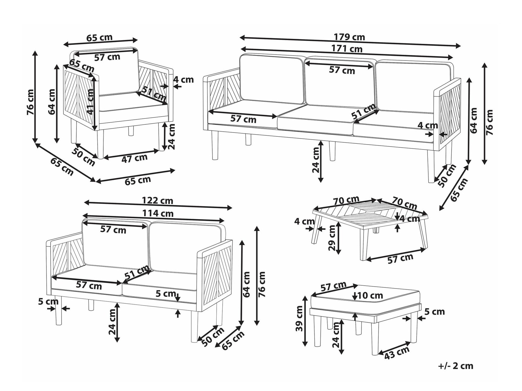 Aiamööblikomplekt Camenou 115