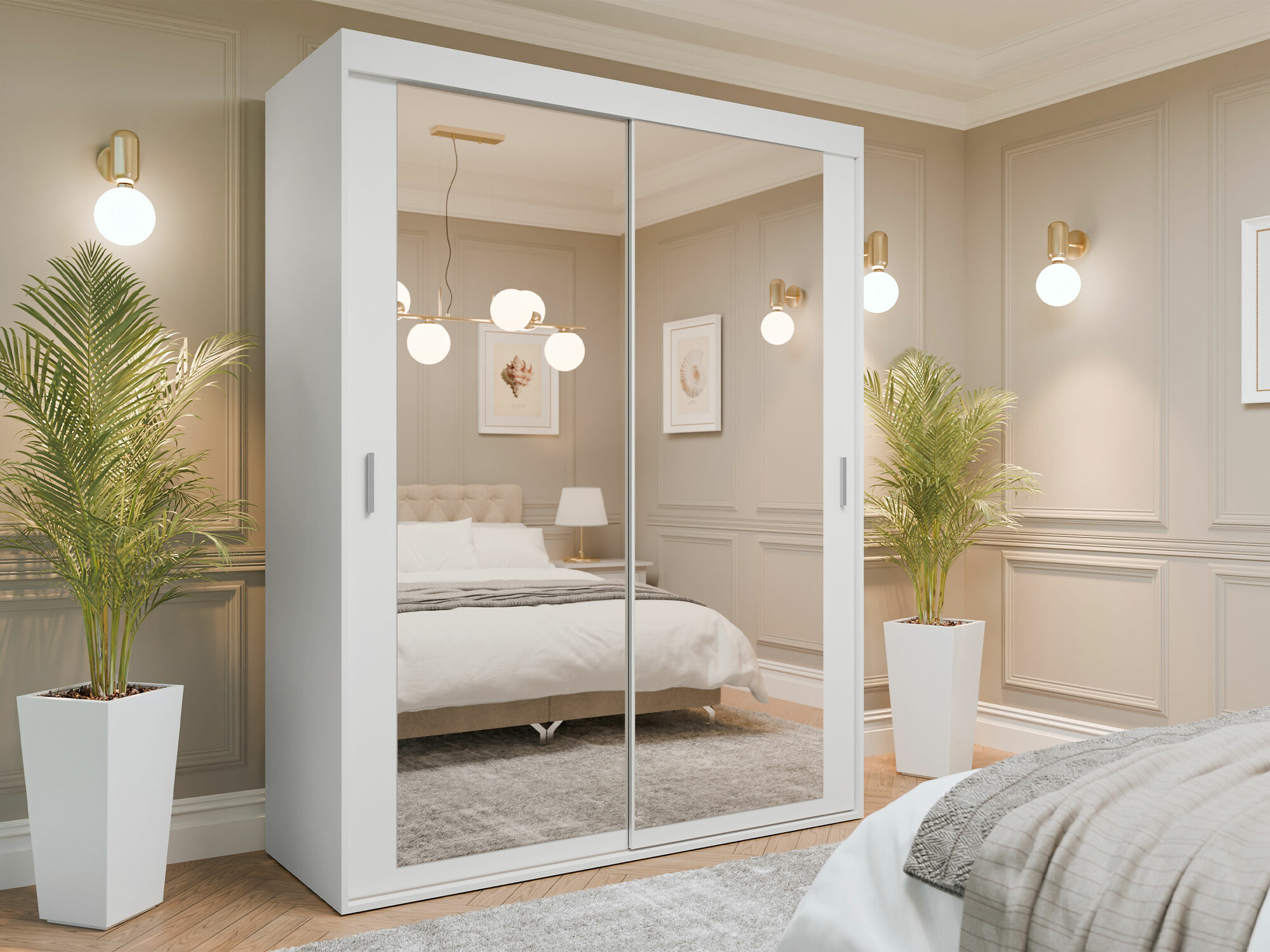 Riidekapp Cosmes (Valge)