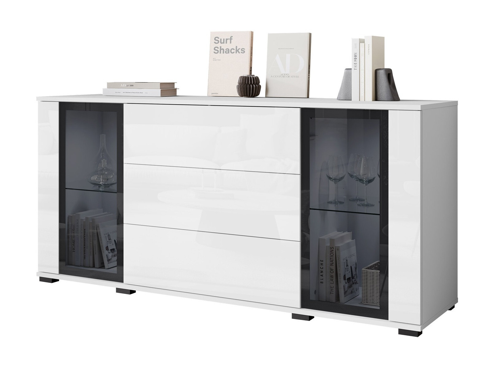 Kummut Torcame 101 (Valge + Läikiv valge)