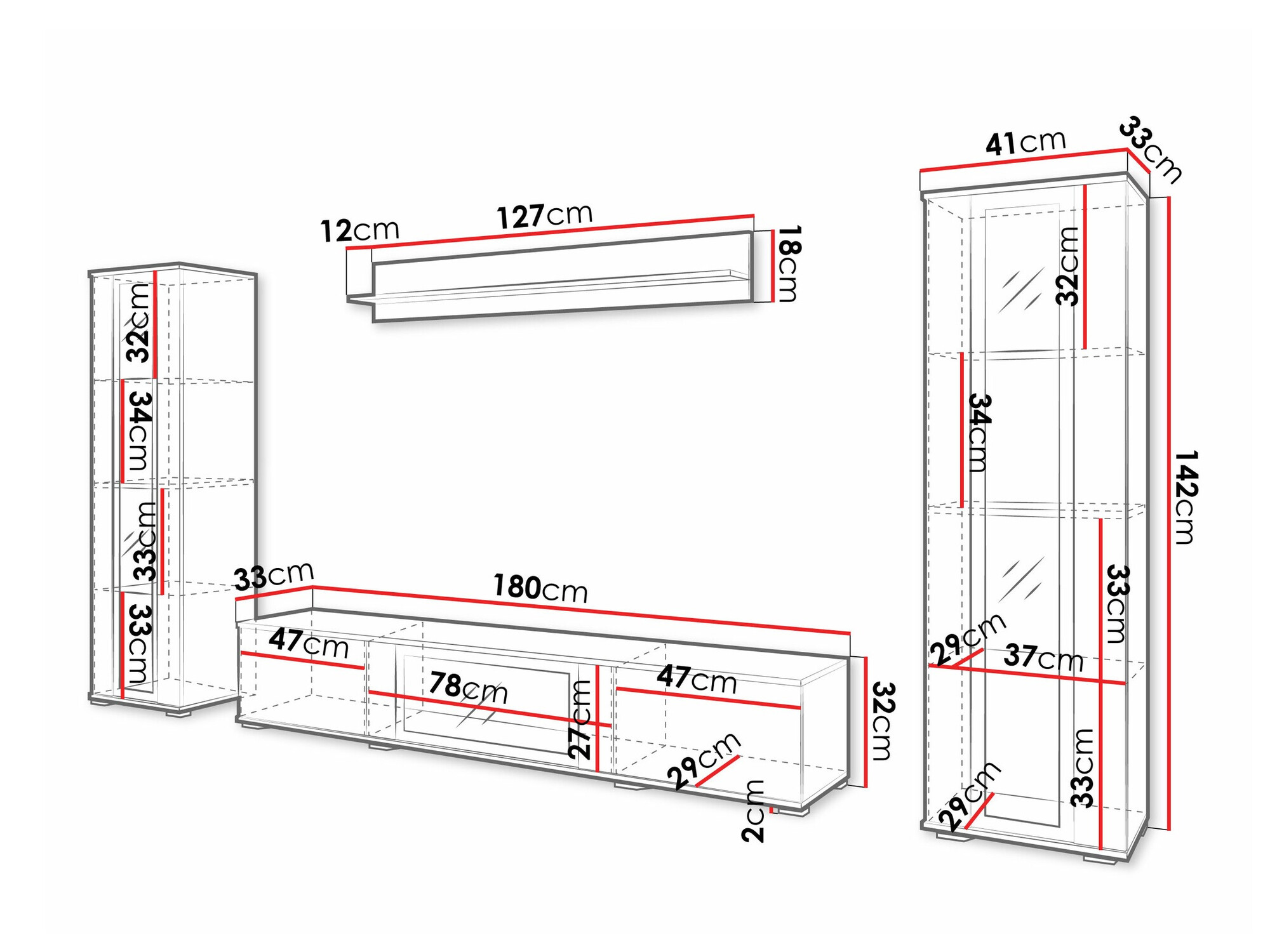 Elutoa komplekt Torcame 103 (Must)