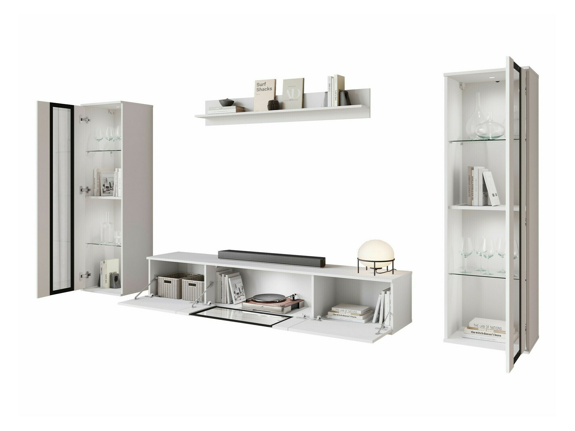 Elutoa komplekt Torcame 103 (Wotani tamm + Läikiv valge)