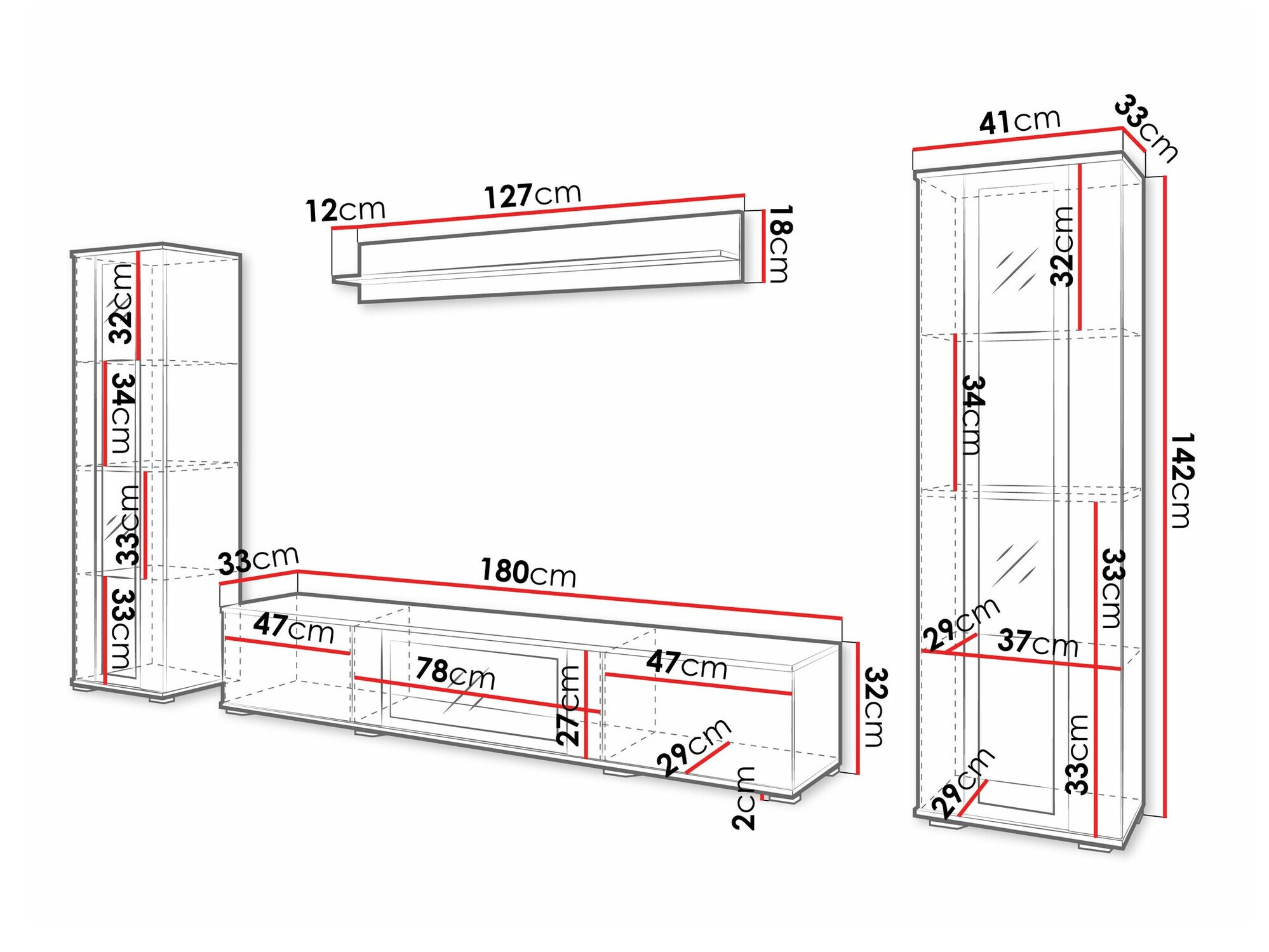 Elutoa komplekt Torcame 103 (Wotani tamm + Läikiv valge)