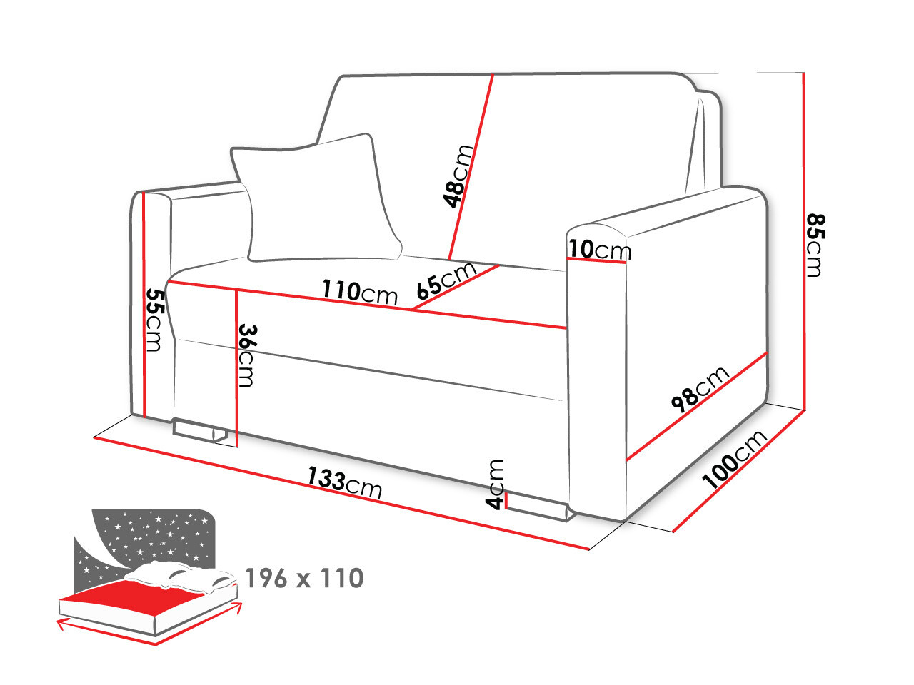 Diivanvoodi Columbus 206 (Tilia 90)