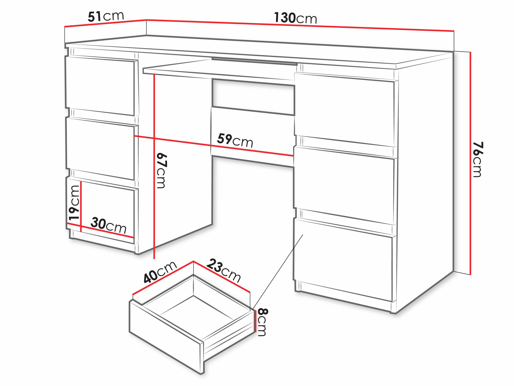 Kirjutuslaud Comfivo Cor