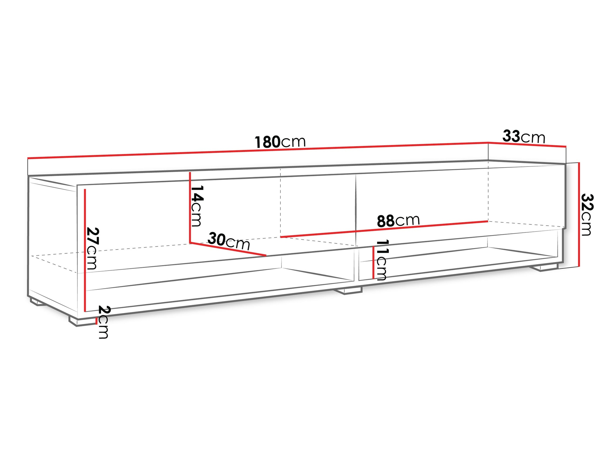 TV-alus Sarasota 119 (Grafiit)