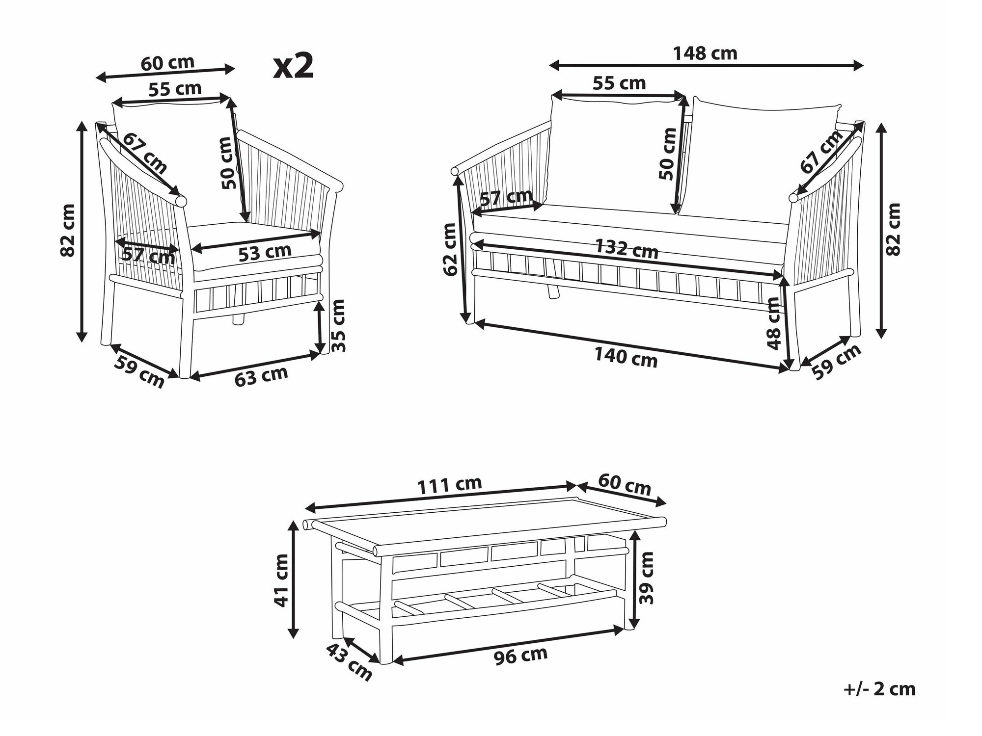 Aiamööblikomplekt Berwyn 2686