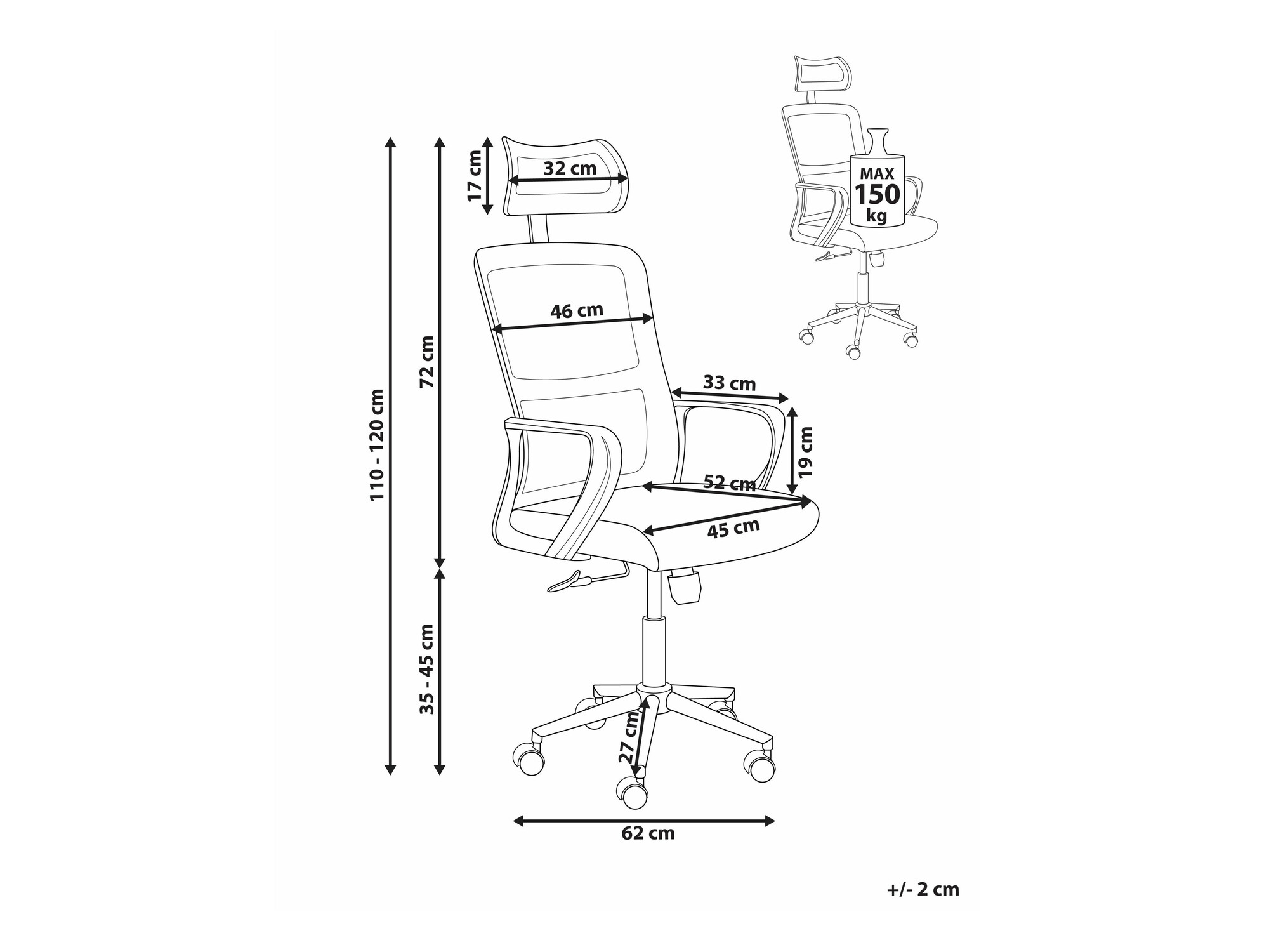 Kontoritool Berwyn 2685 (Helehall)