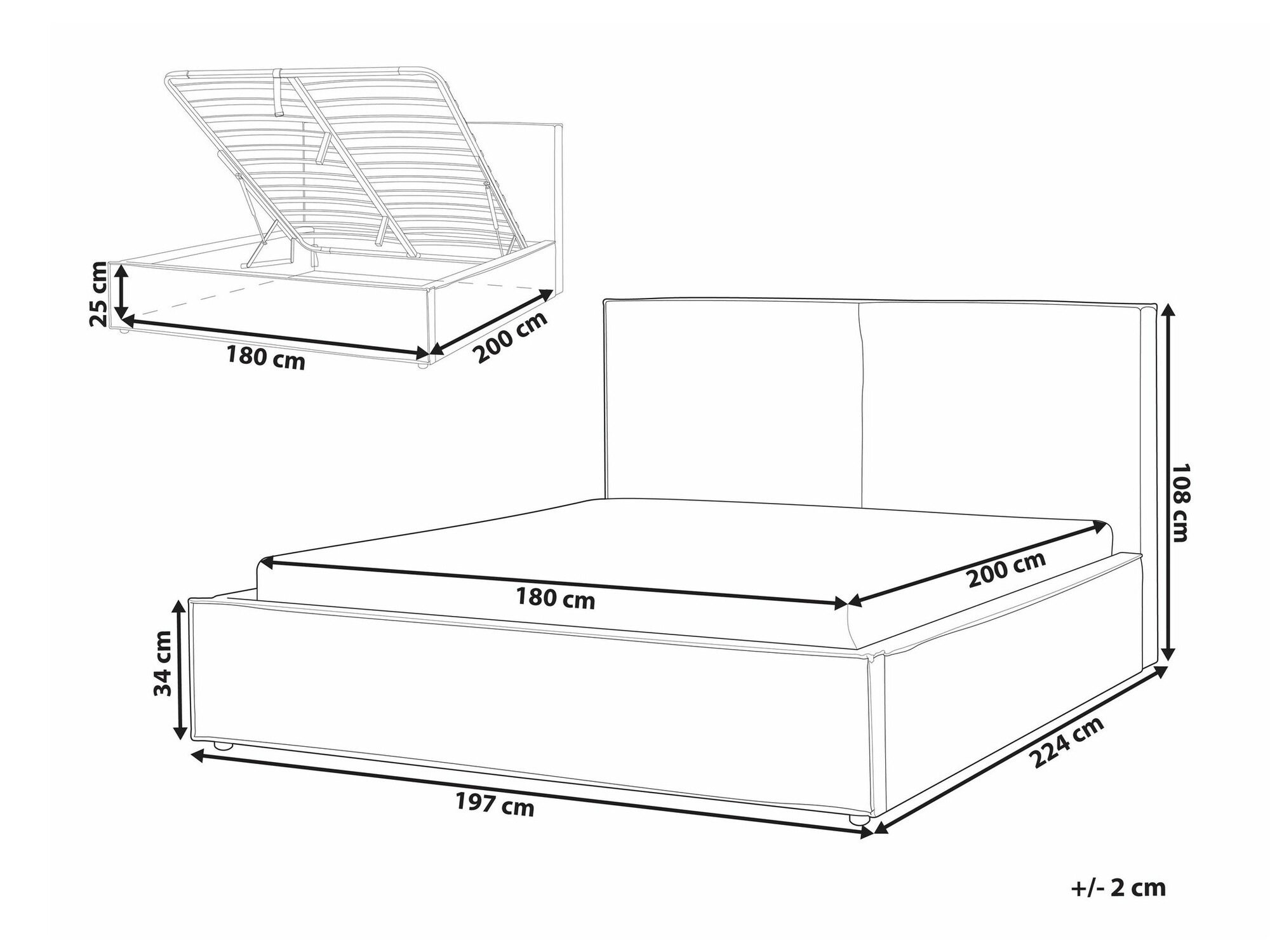 Voodi Berwyn 1290 (Helesinine)