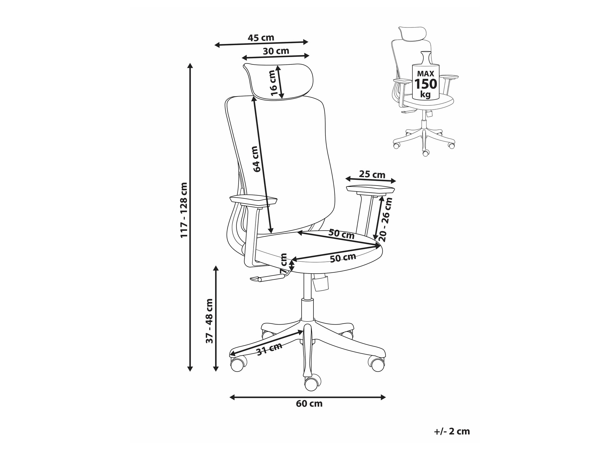Kontoritool Berwyn 2695