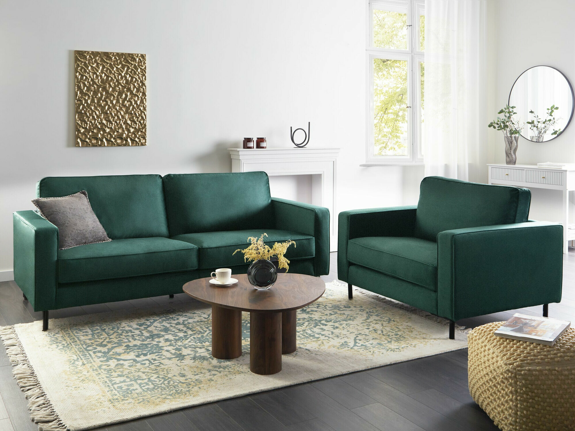 Pehme mööbli komplekt Berwyn 768 (Tumeroheline)