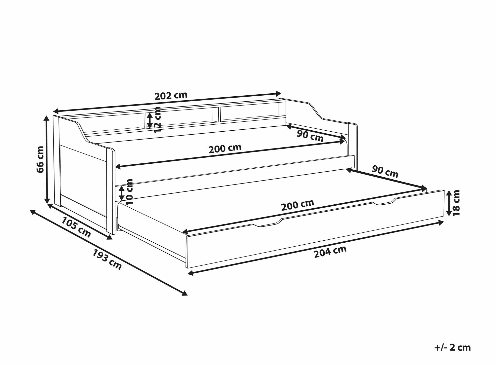 Voodi Berwyn 2289 (Valge + Roosikarva)