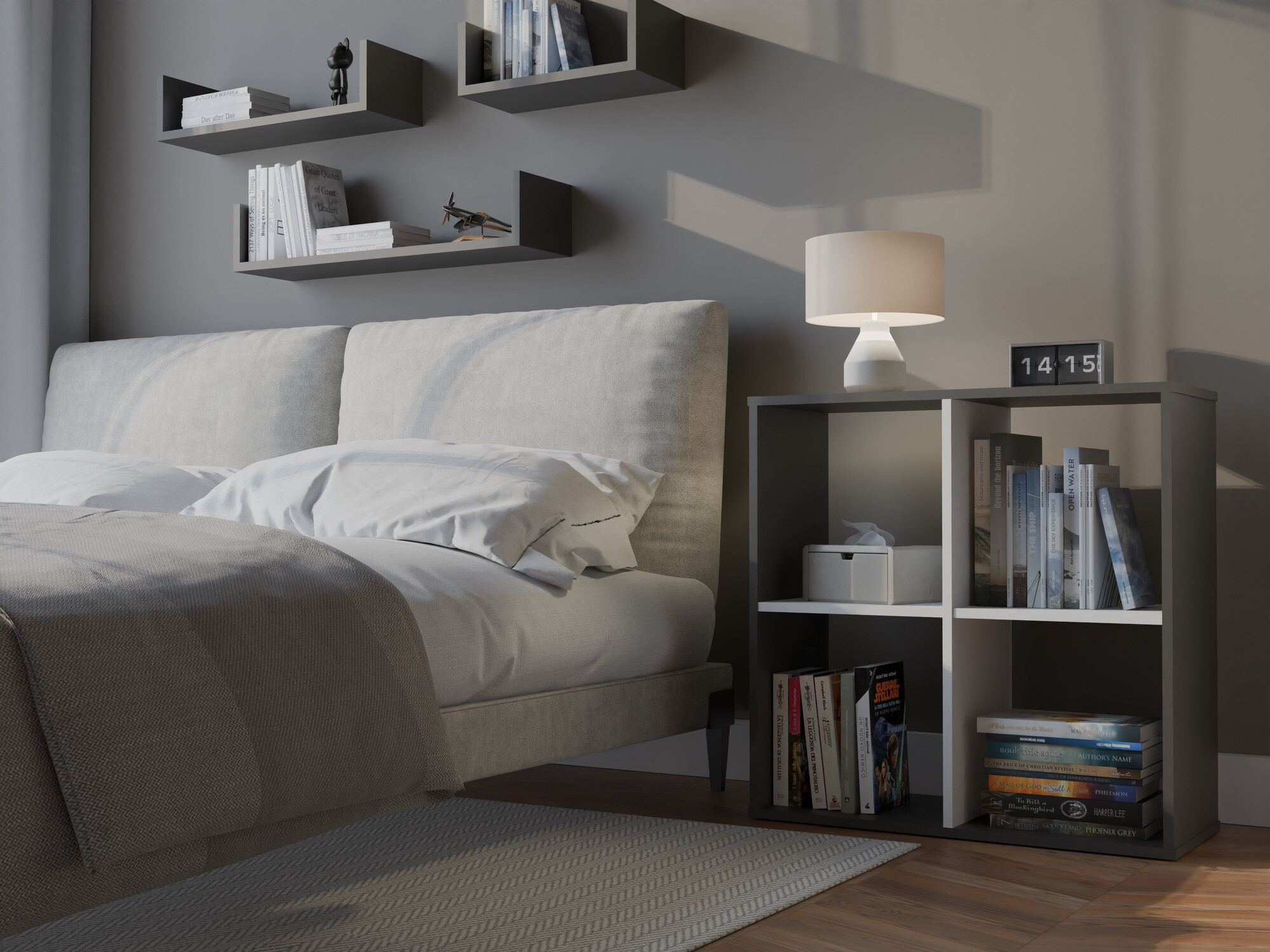 Riiul Mandeville 285 (Valge + Antratsiit)