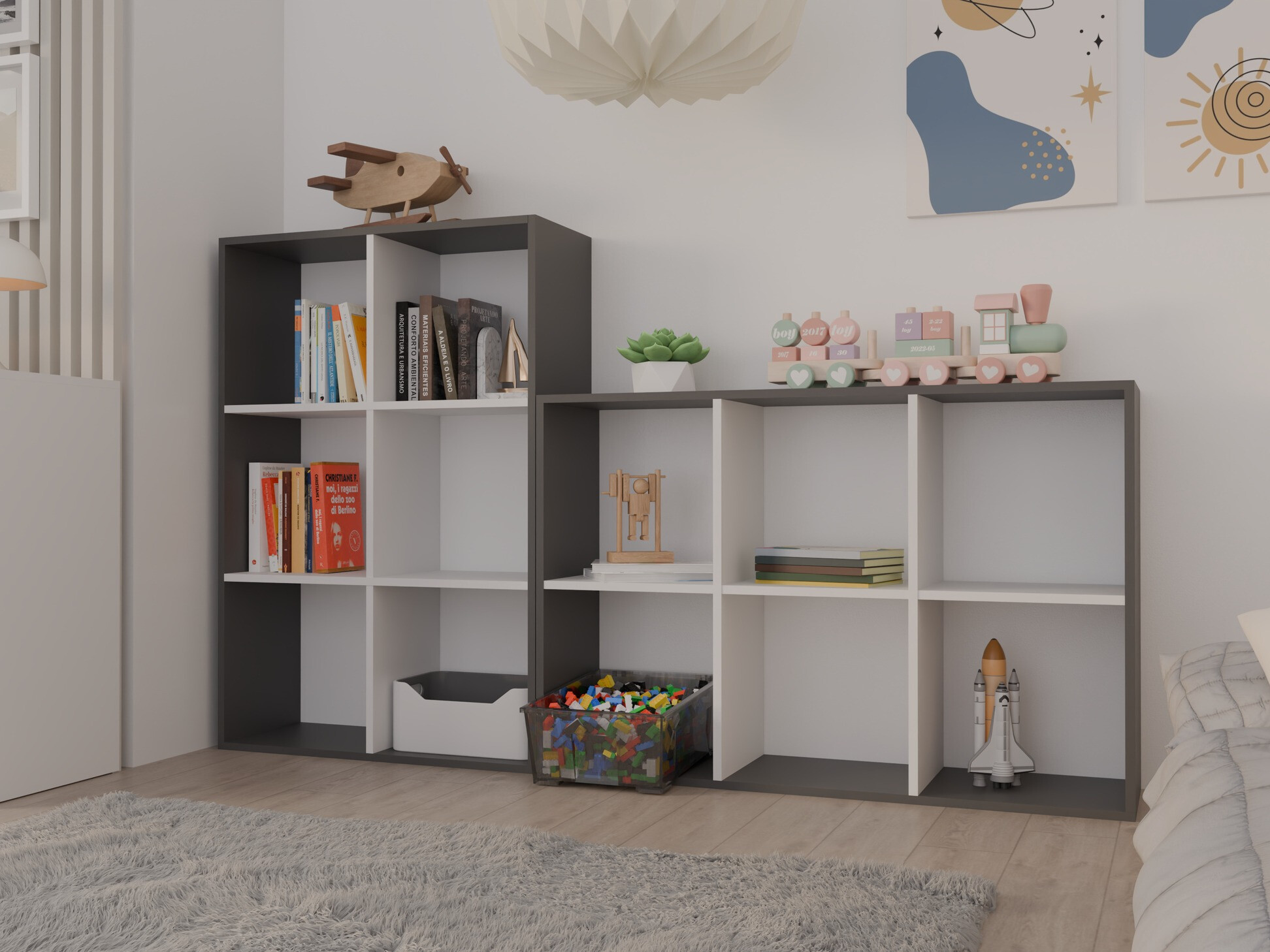 Riiul Mandeville 287 (Valge + Antratsiit)