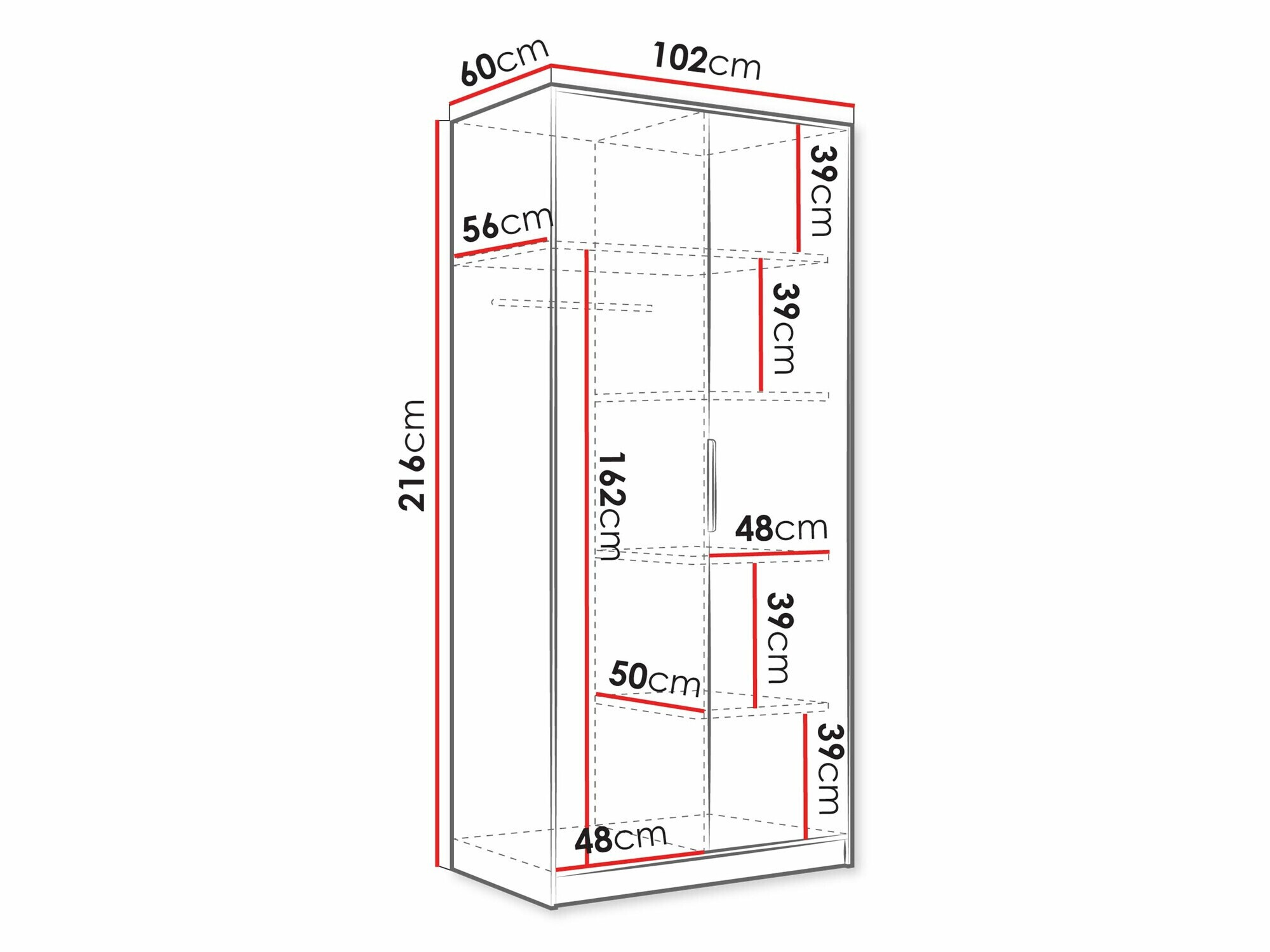 Riidekapp Comfivo Papilio II (Valge)