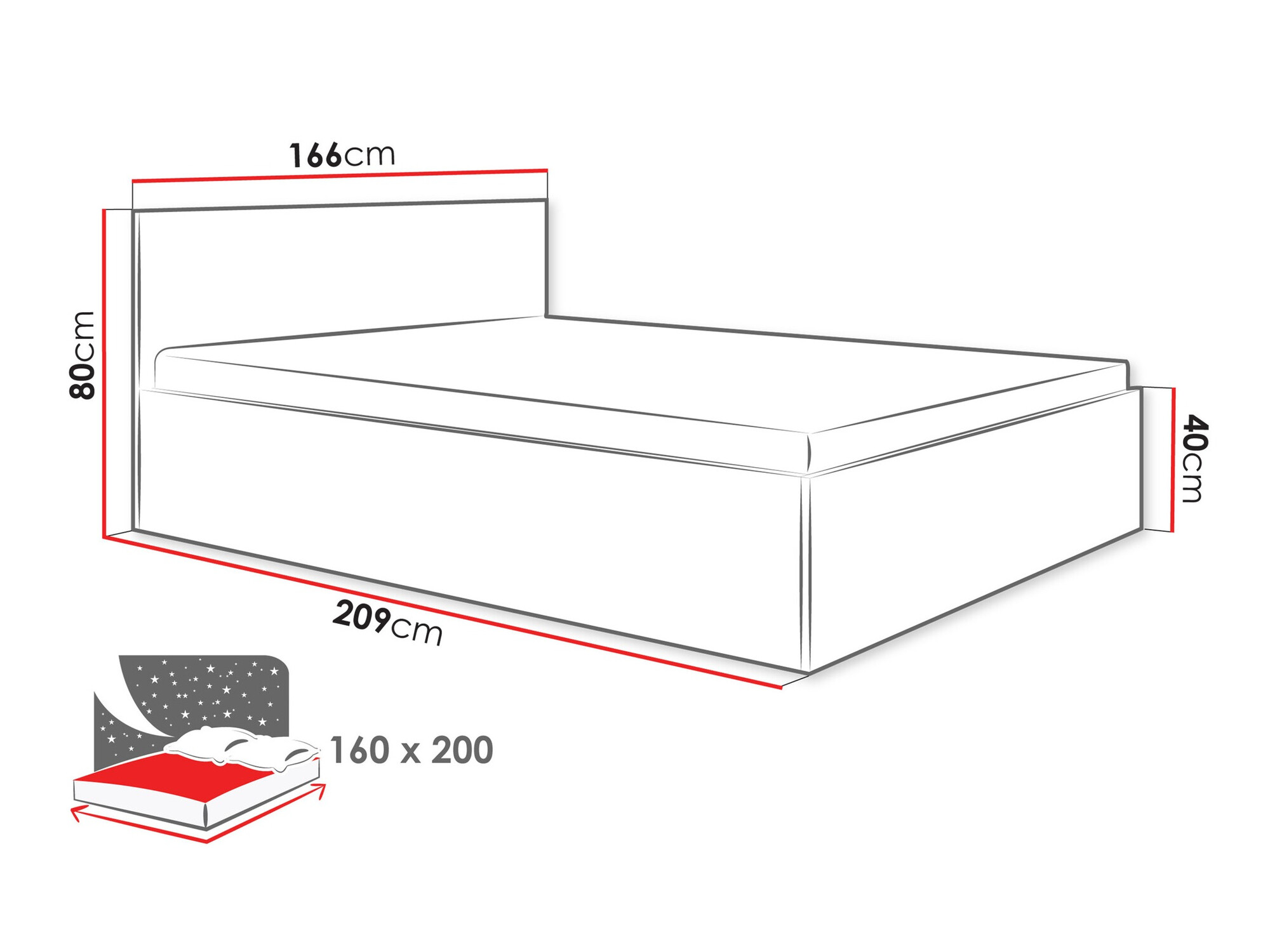 Voodi Comfivo Larmire 115