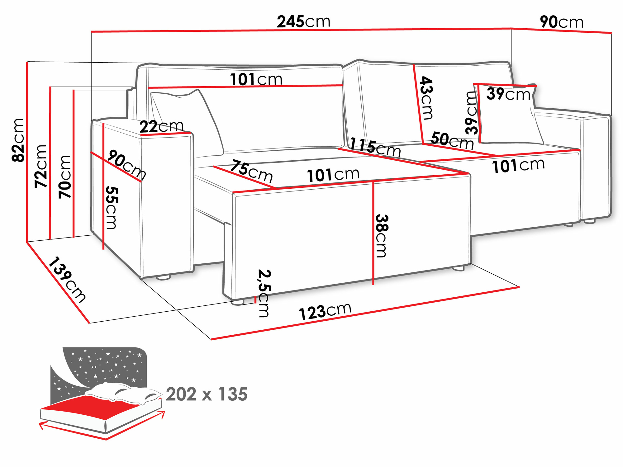 Diivanvoodi Shelton 106 (Poso 02)