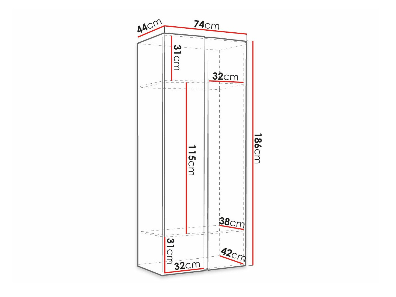 Riidekapp Pinis (Grafiit)