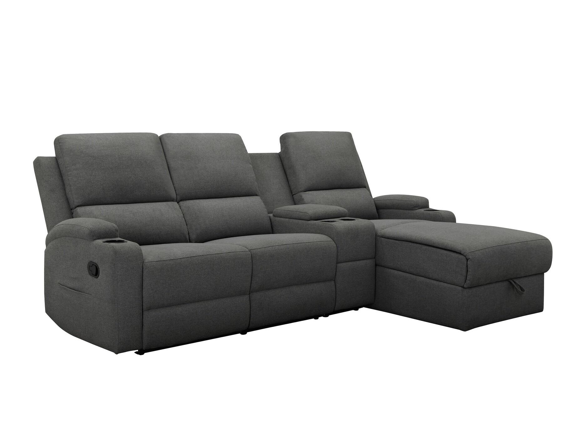 Pehme nurga recliner Denton 1368 (Antratsiit)