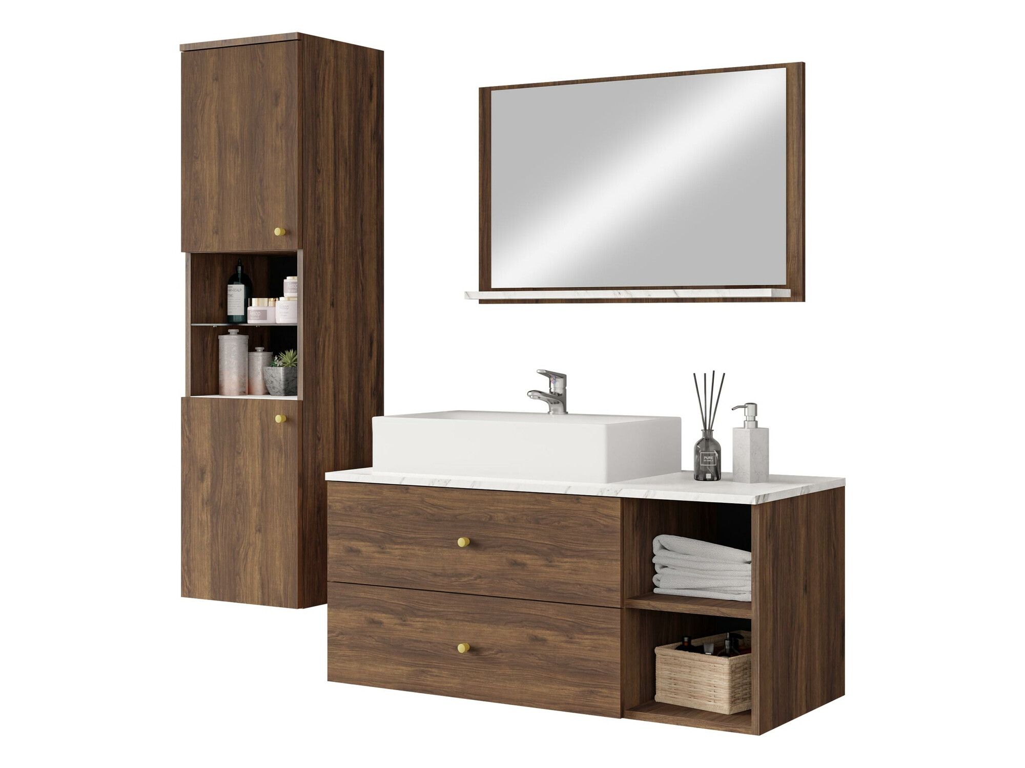 Vannitoakomplekt Ophruvi 101 (Pähkel)