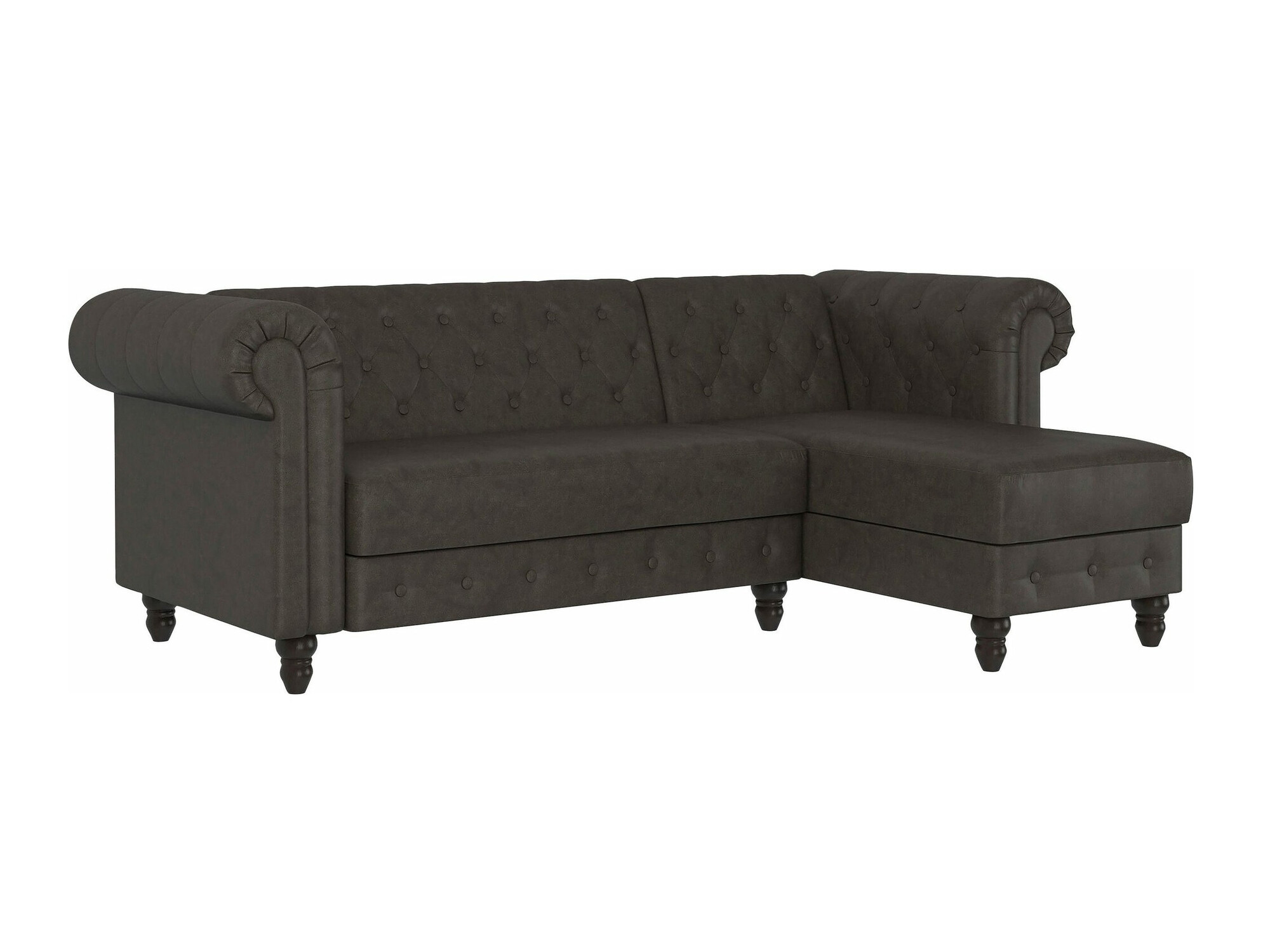 Chesterfield nurgadiivan Tulsa 622 (Dakr pruun)