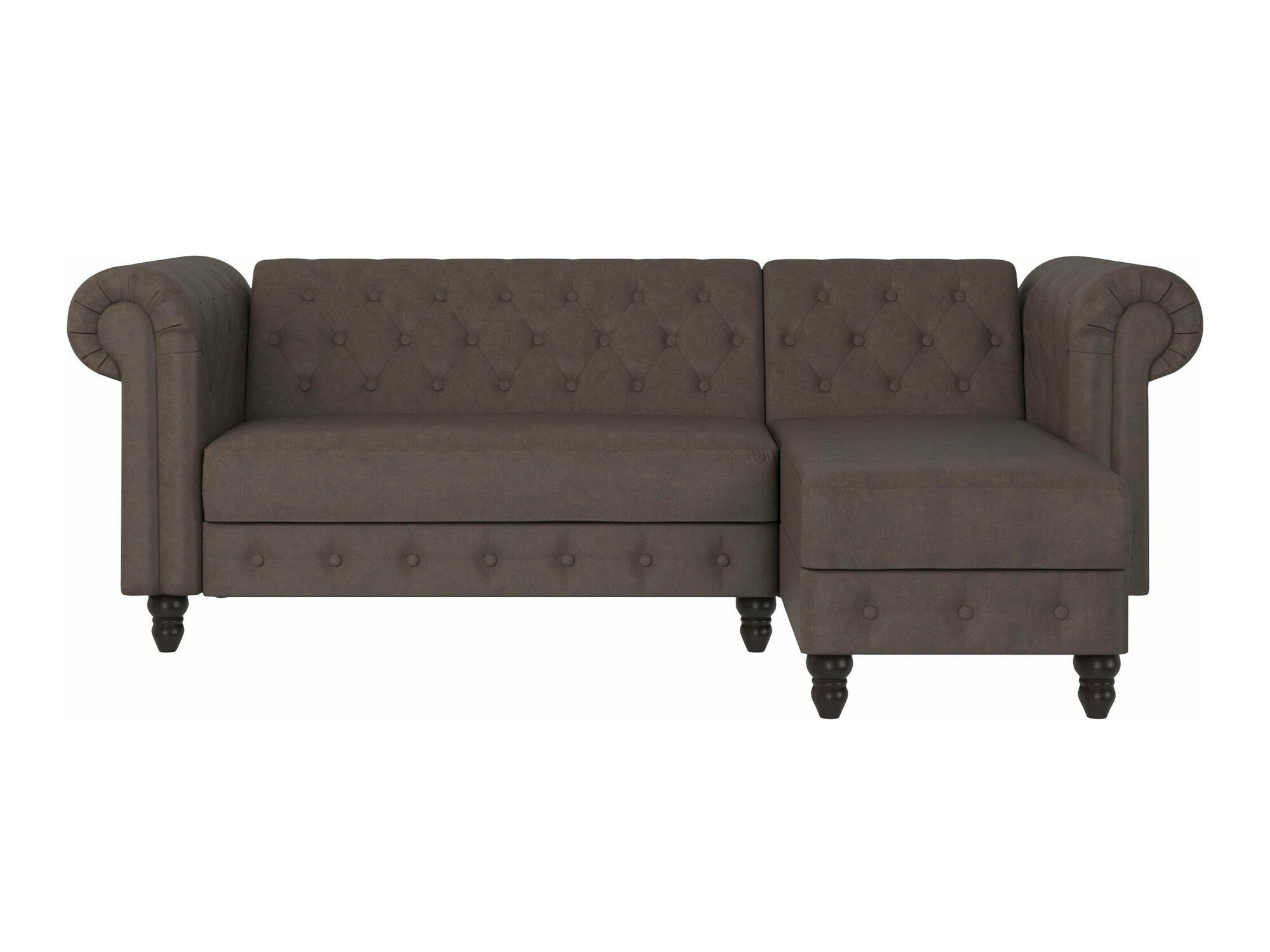 Chesterfield nurgadiivan Tulsa 622 (Tumepruun)