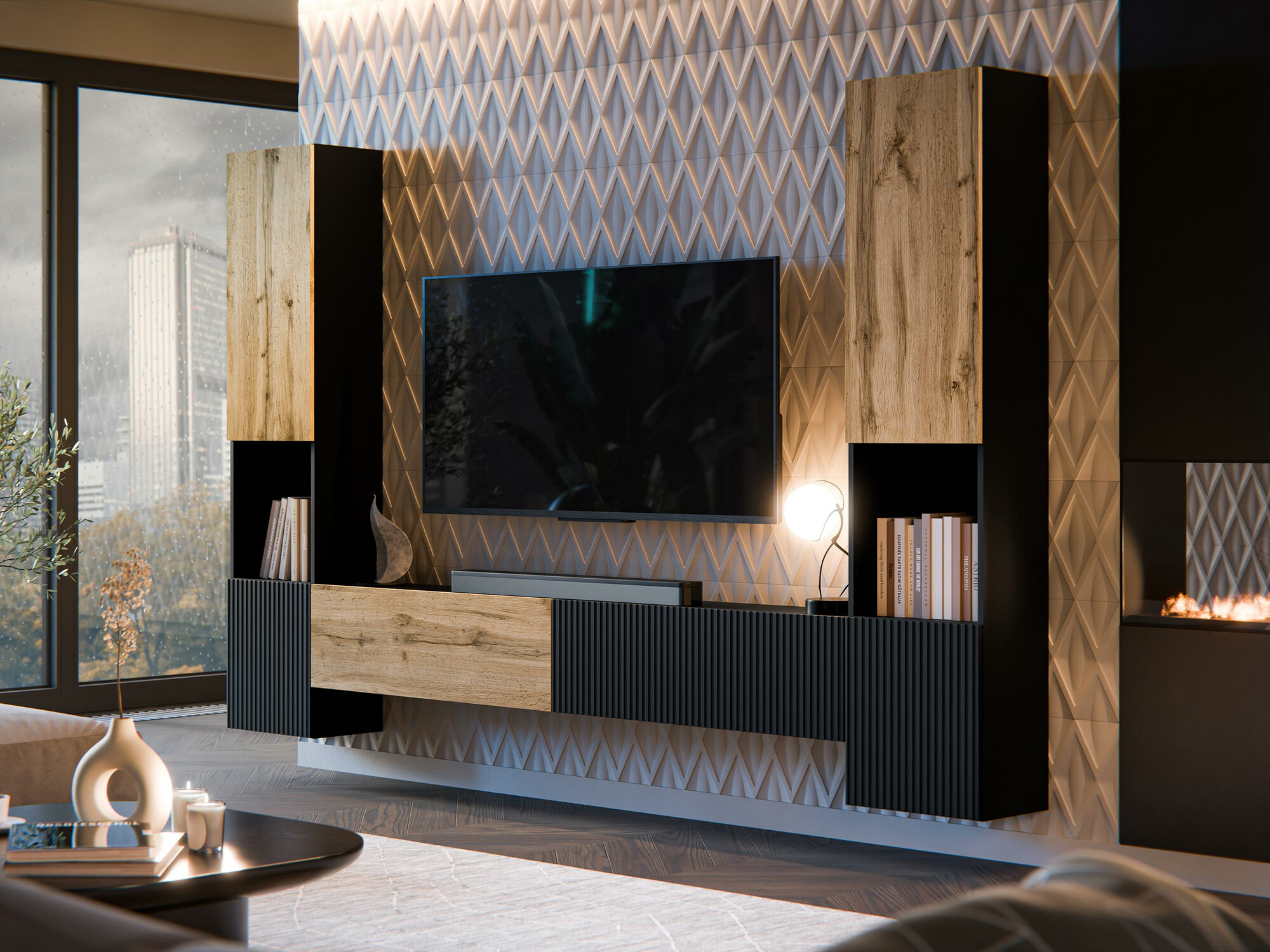 Elutoa komplekt Calveru 107 (Must + Wotani tamm)