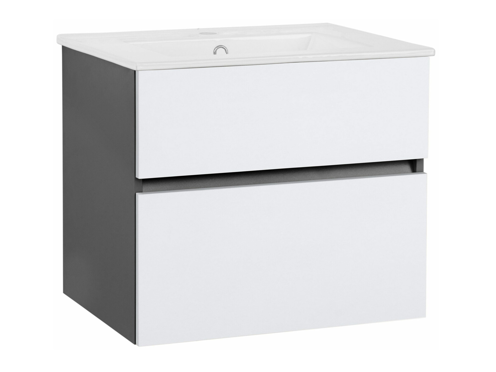 Vannitoa põrandakapp kraanikausile Denton 1478 (Valge + Antratsiit)