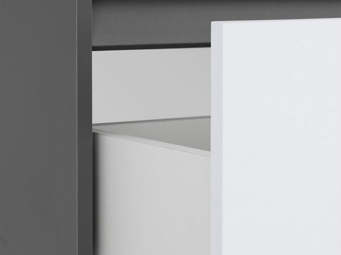 Vannitoa põrandakapp kraanikausile Denton 1478 (Valge + Antratsiit)