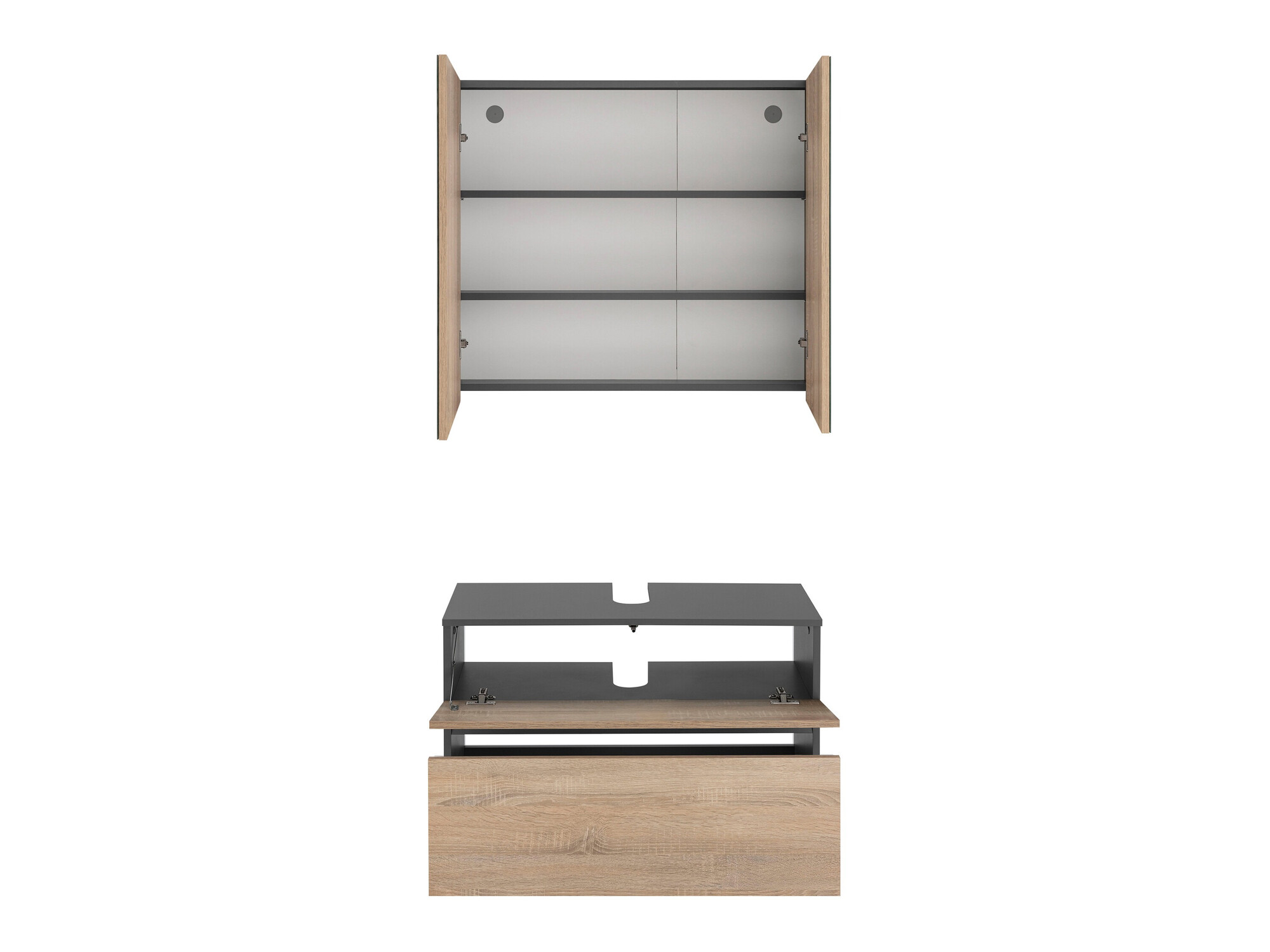 Vannitoakomplekt Soncamu 116 (Antratsiit + Tamm)