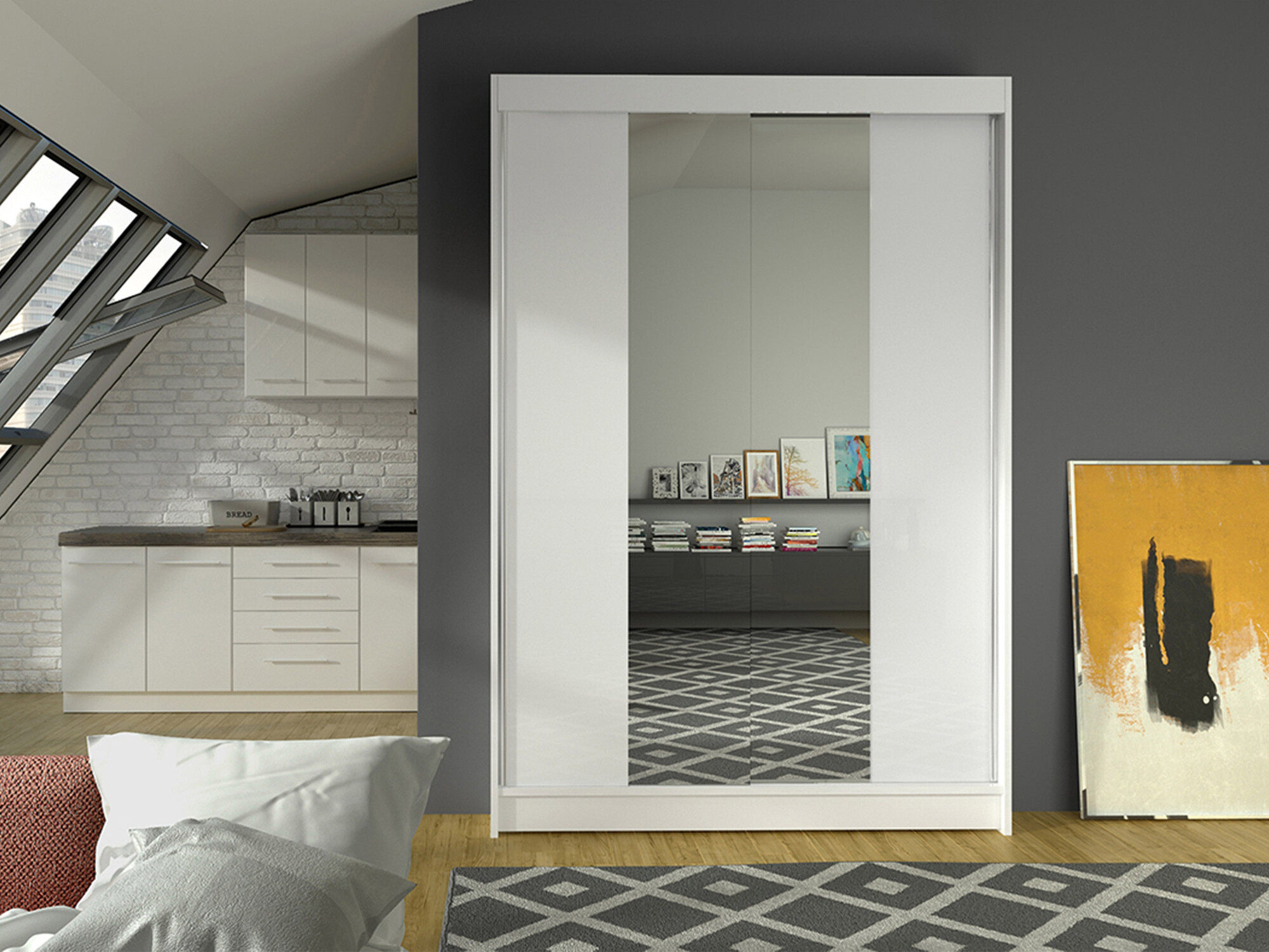 Riidekapp Closico 148 (Valge)