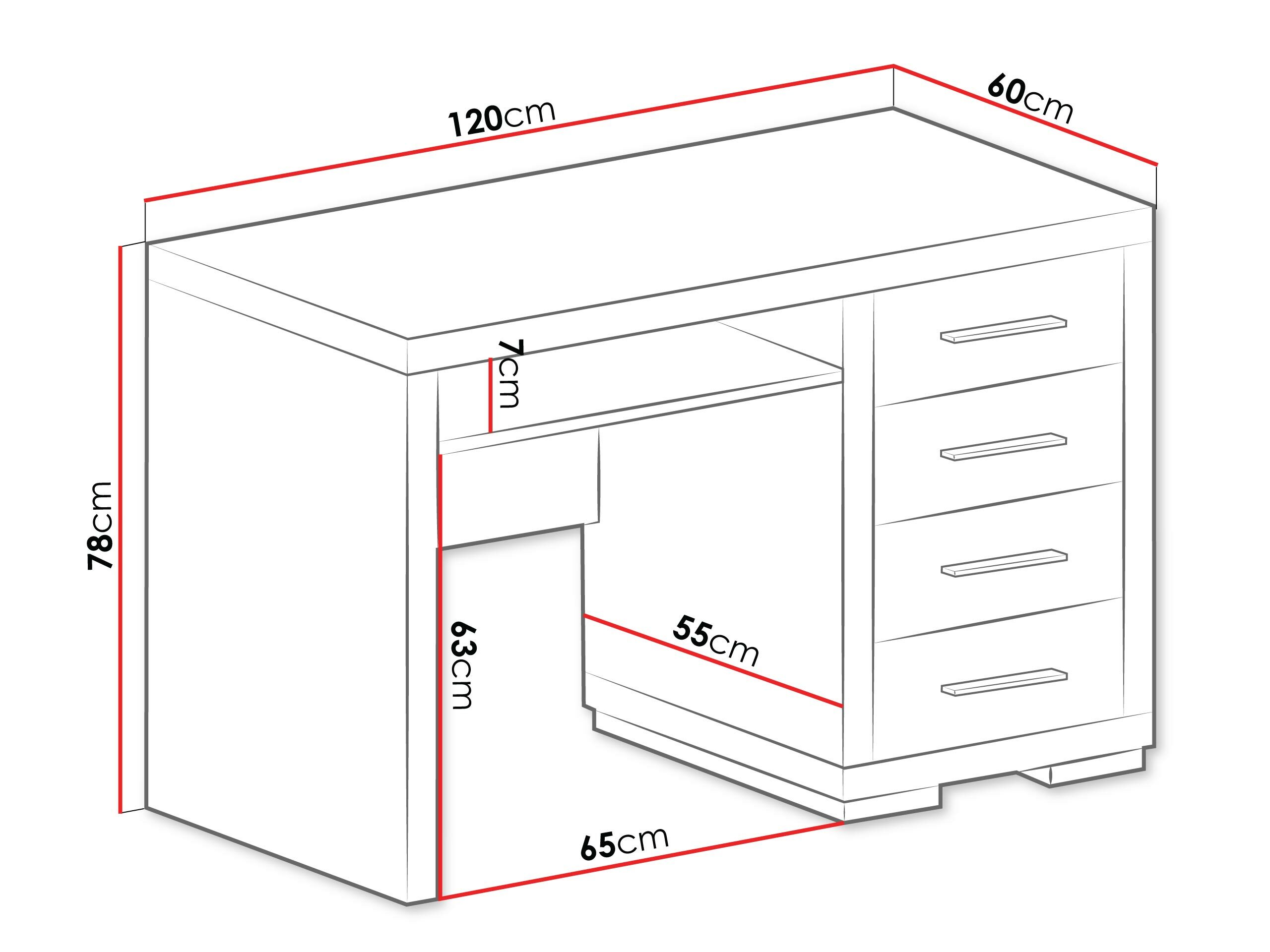 Kirjutuslaud Fiomeri 120 (Santana Oak)