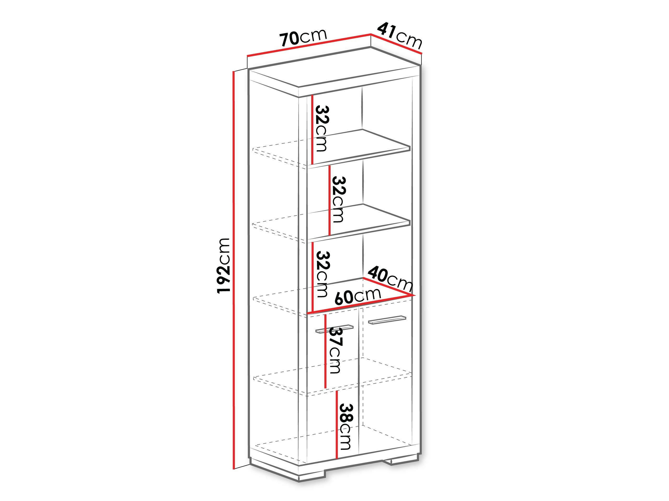 Riiul Fiomeri 124 (Santana Oak)
