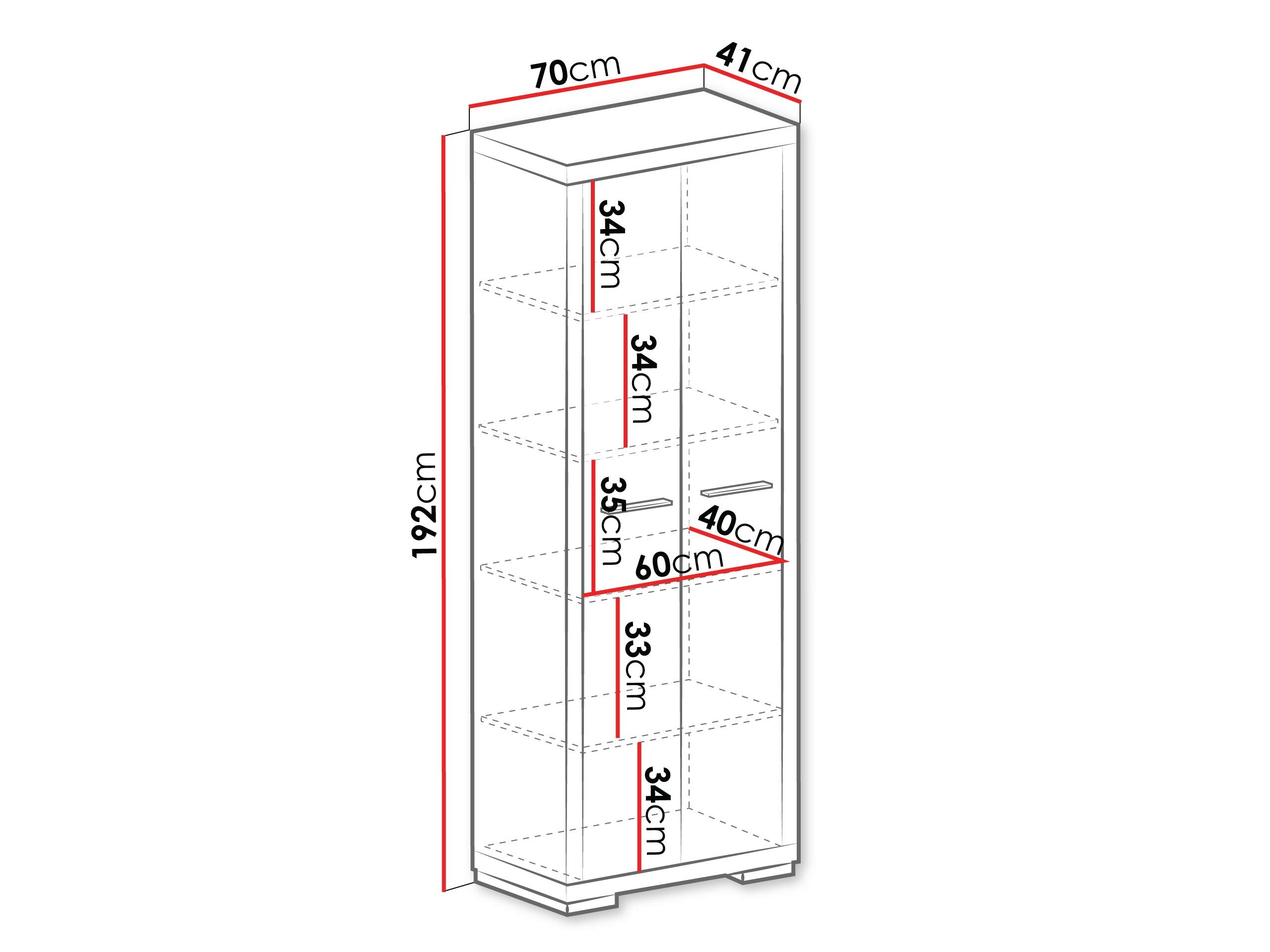 Riiul Fiomeri 125 (Santana Oak)