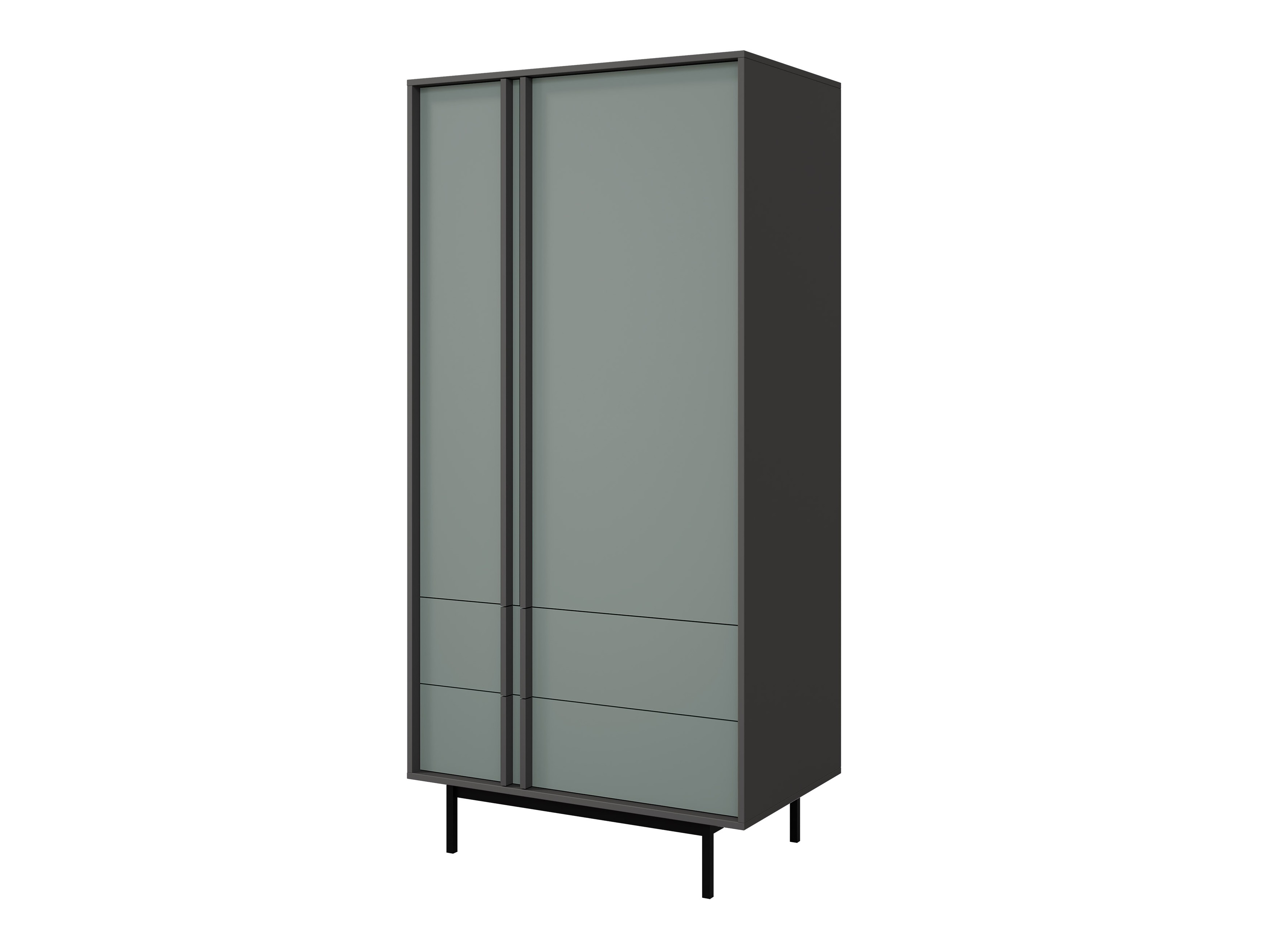 Riidekapp Levali 100 (Tolmune roheline)