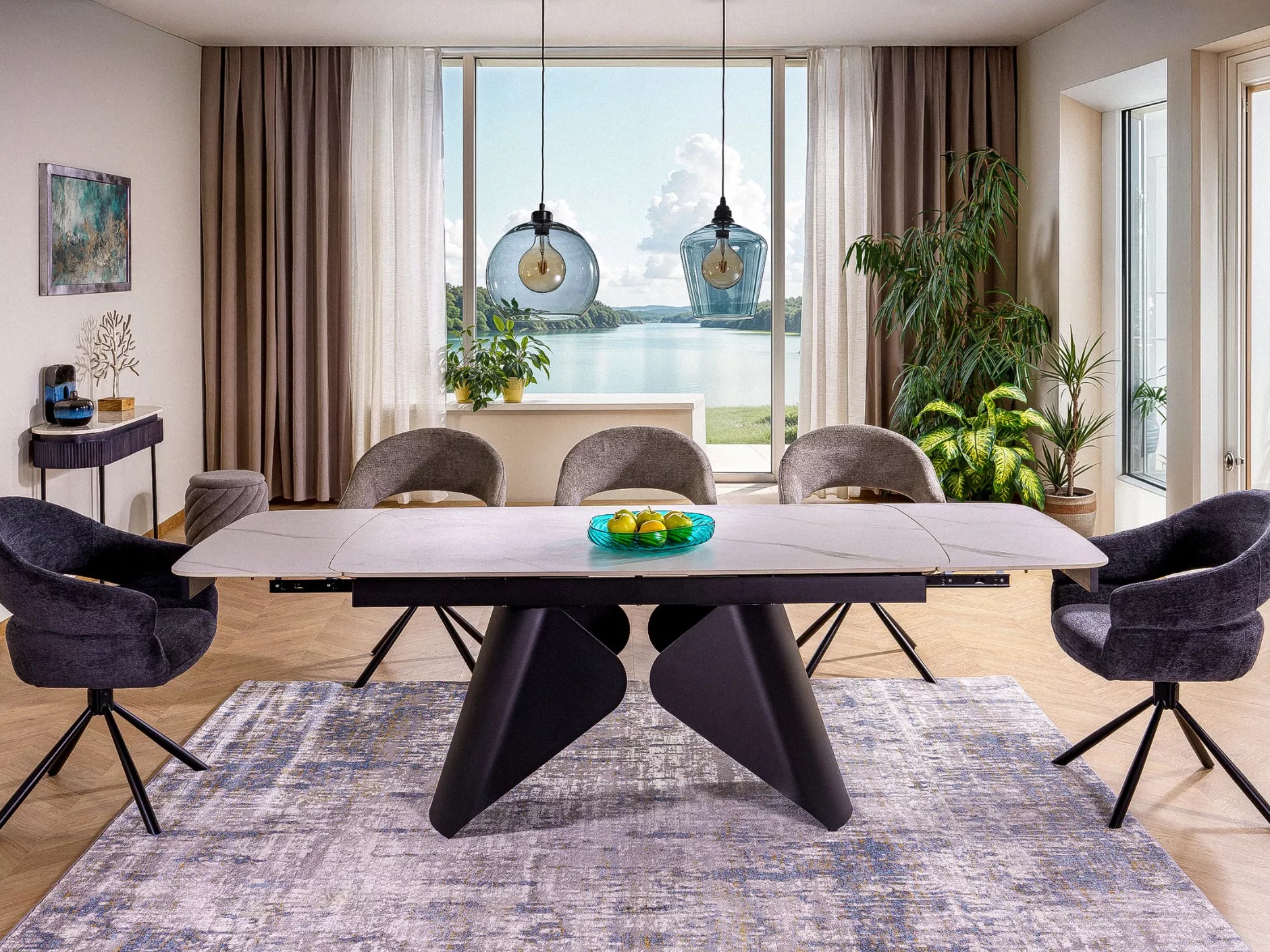 Laud Detroit 757 (Valge marmor + Must)