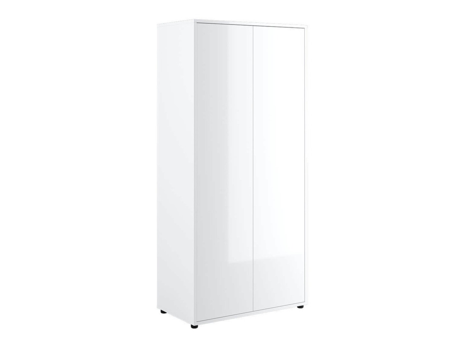 Riidekapp Concept Pro Lenart (Läikiv valge + Valge)