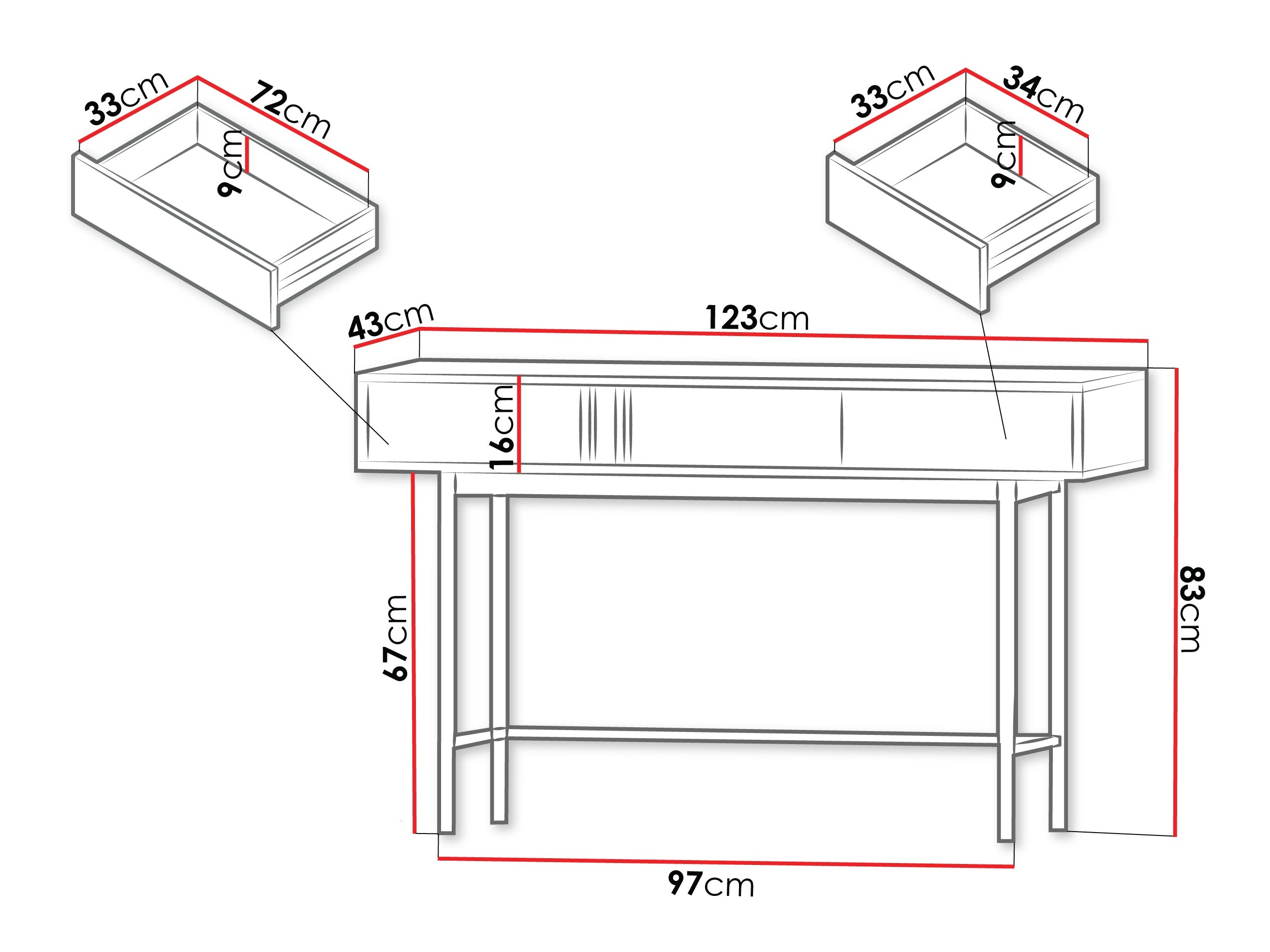 Konsoollaud Levali 110 (Beež)