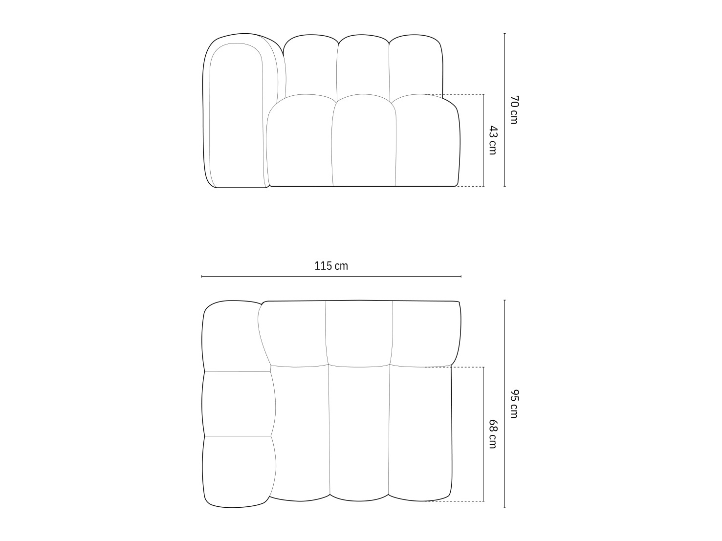 Modulaarne istumisnurk Cirleve 110 (Salvador 01)