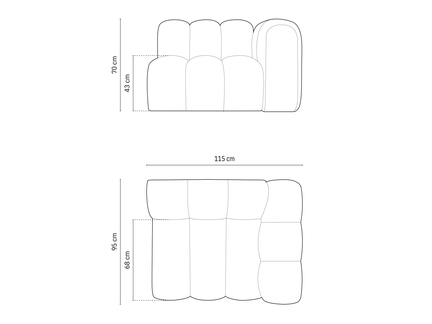 Modulaarne istumisnurk Cirleve 110 (Salvador 05)