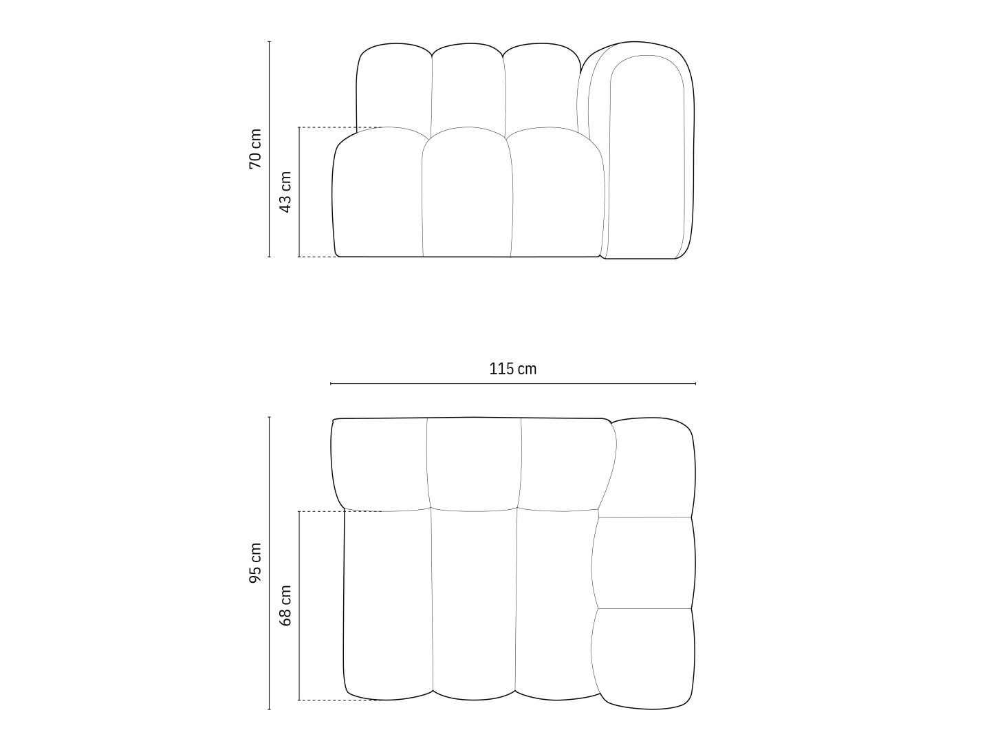 Modulaarne istumisnurk Cirleve 110 (Salvador 14)
