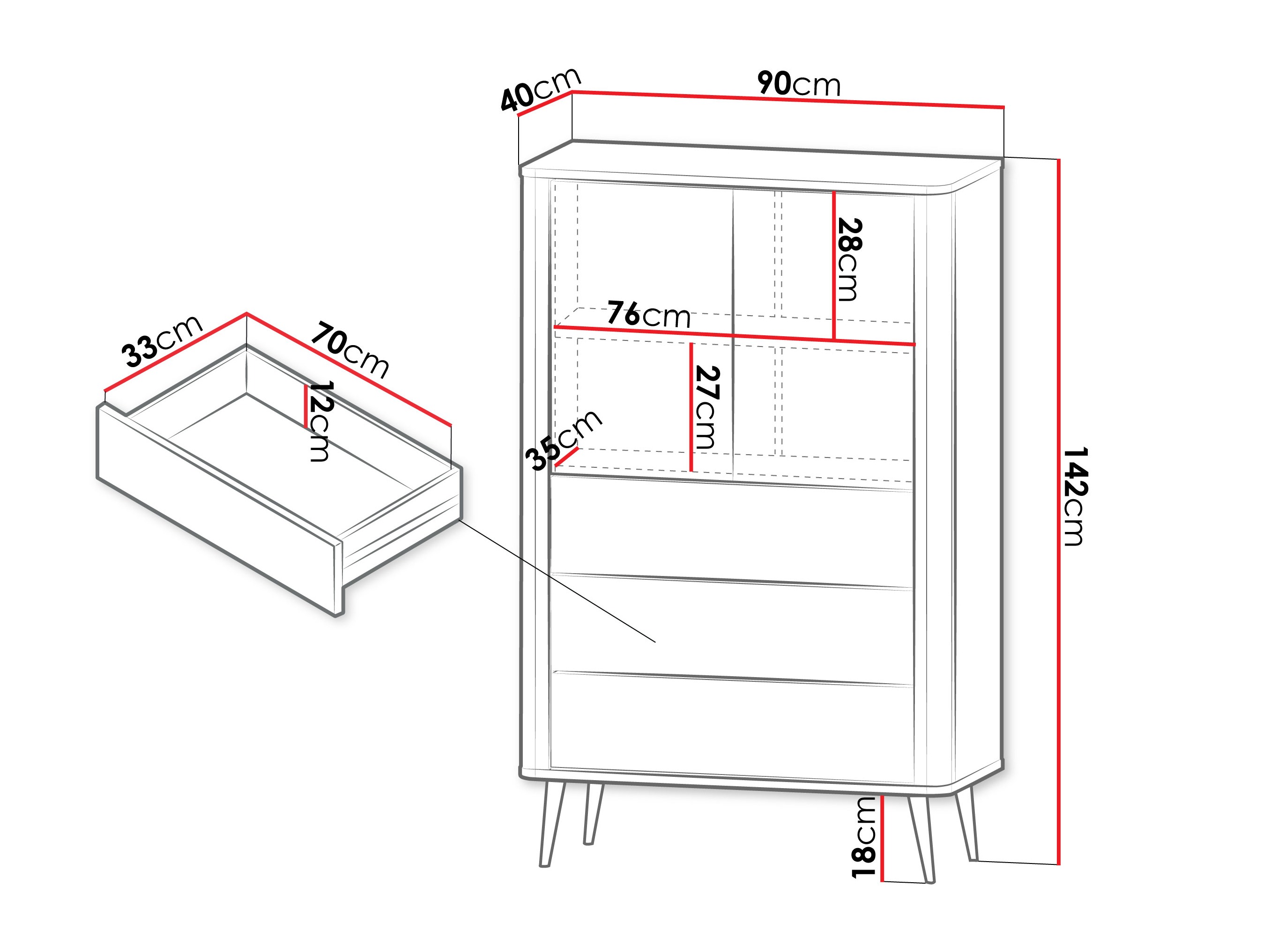 Riiul Lufela 104 (Kašmiir + Hall marmor)