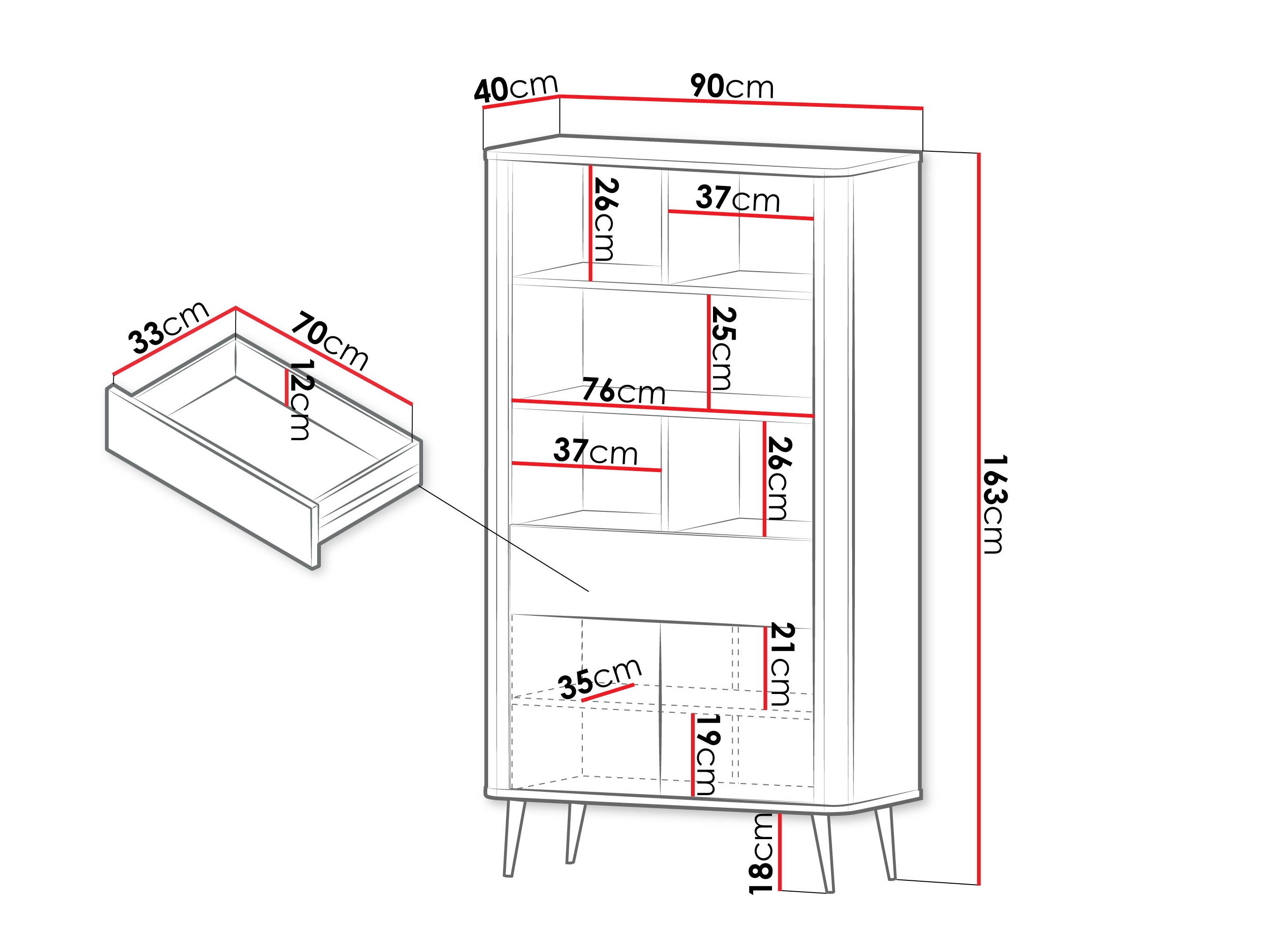 Riiul Lufela 108 (Kašmiir + Hall marmor)