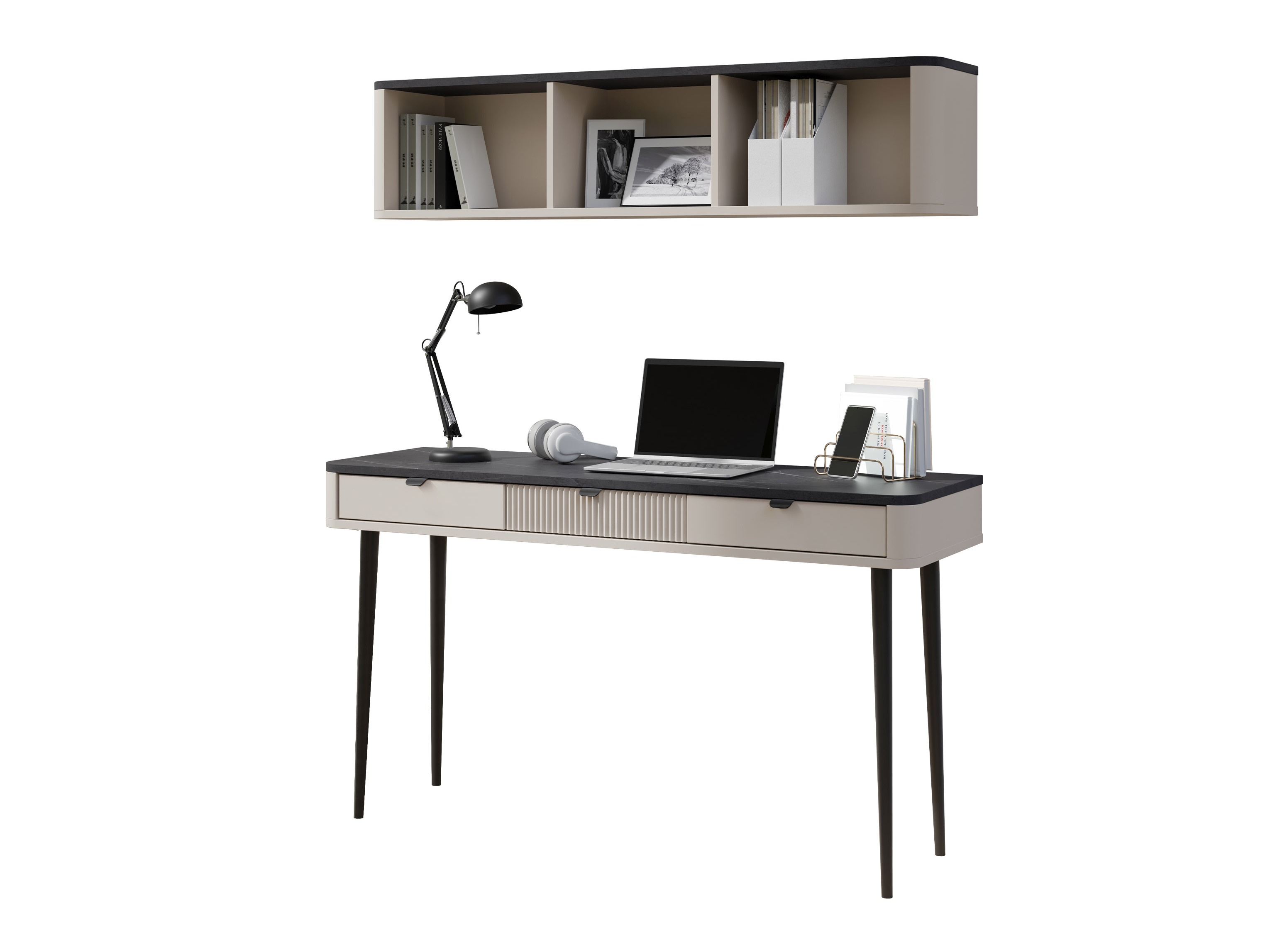 Kodukontori komplekt Lufela 123 (Kašmiir + Hall marmor)