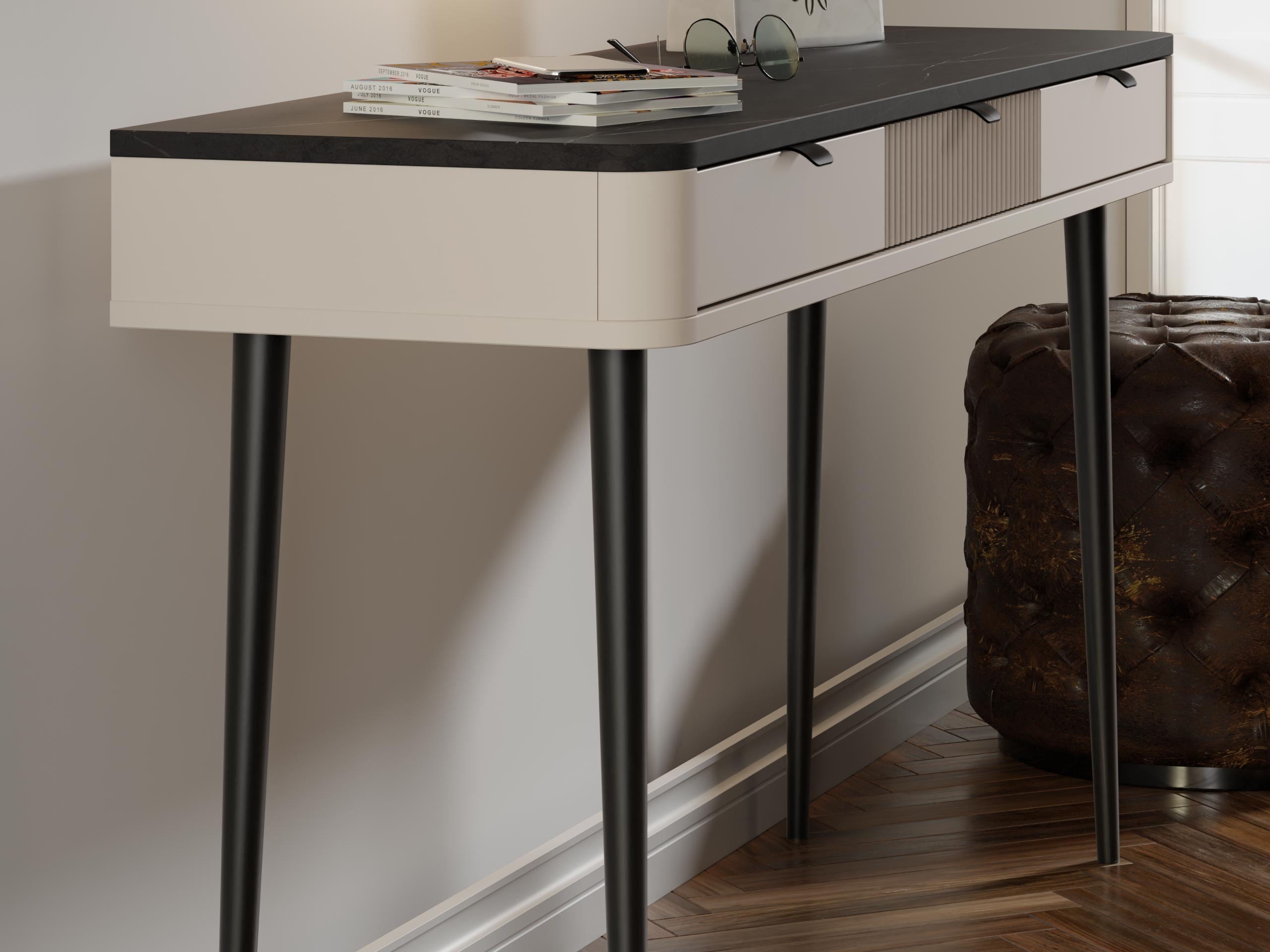 Kodukontori komplekt Lufela 123 (Kašmiir + Hall marmor)